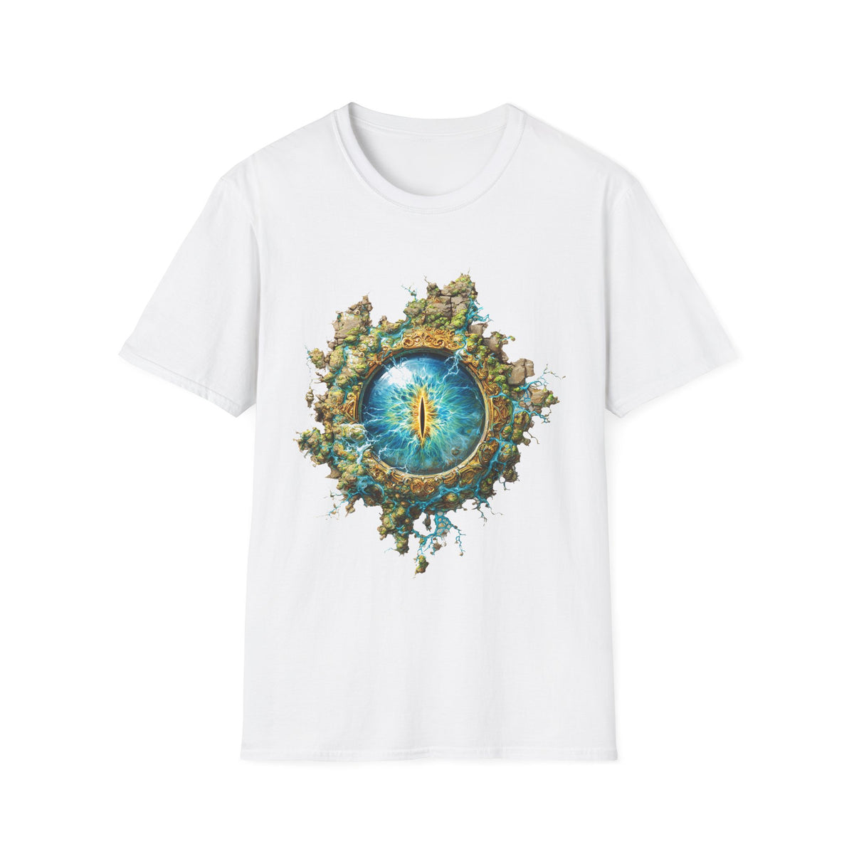 👁️ Mystical All-Seeing Eye T-Shirt – Cosmic Spiritual Vision, Unisex, Colors ⚫🔵🔴🟡⚪
