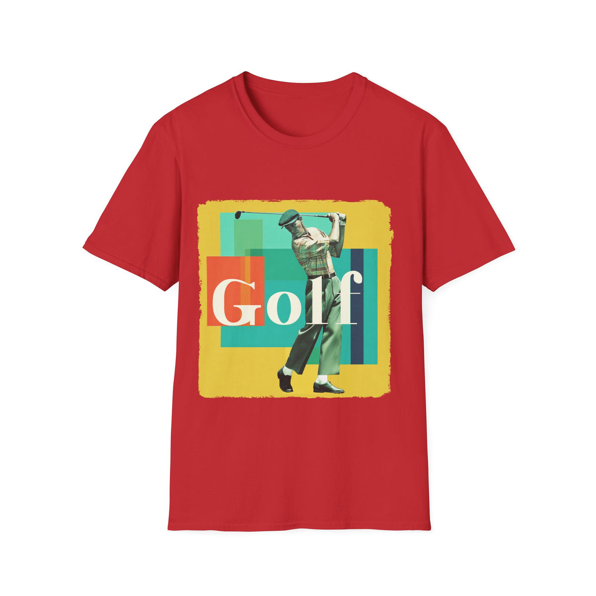 ⛳ Golf Mode On – Classic Retro Golfer T-Shirt, Unisex, Colors ⚫🔵🔴🟠🟡⚪