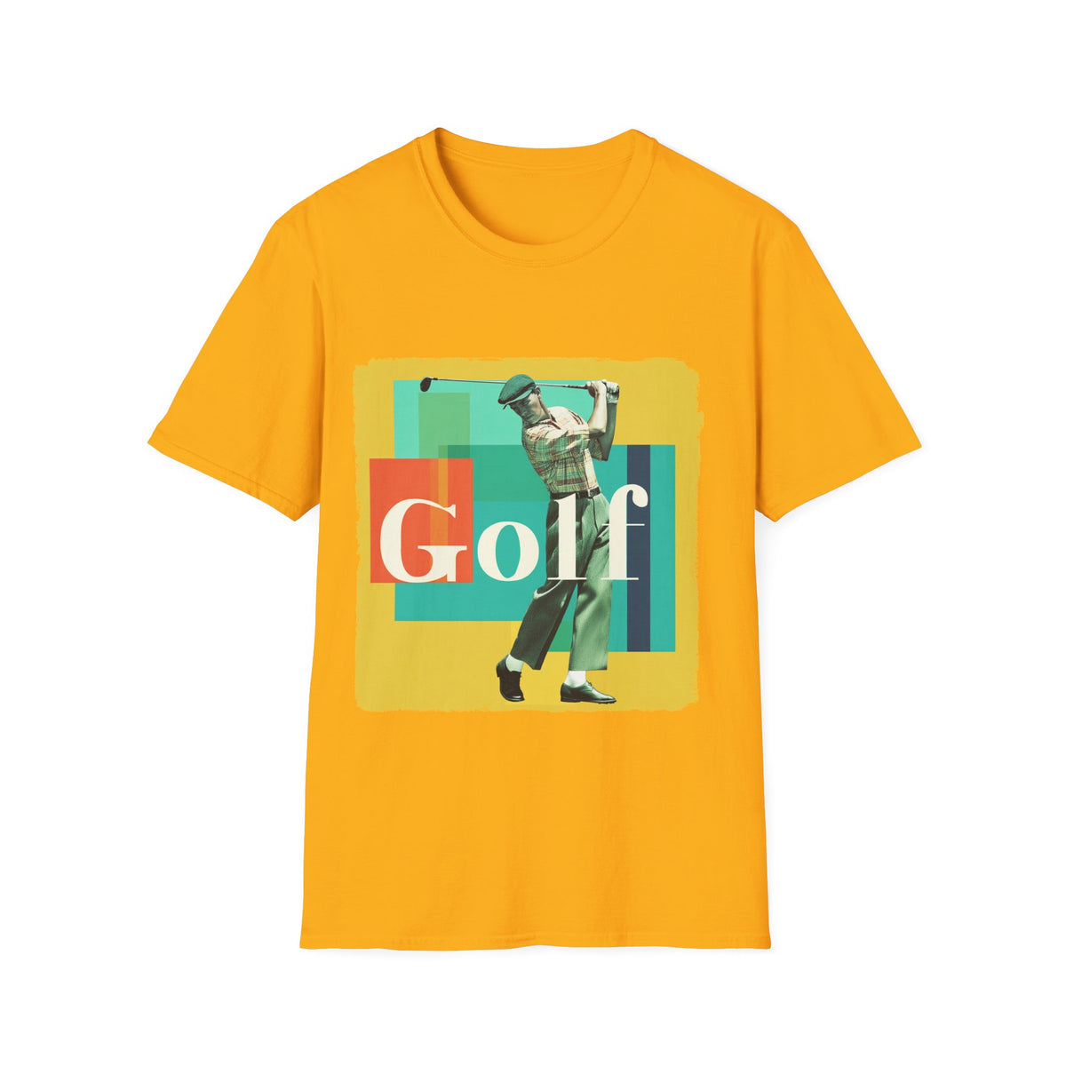 ⛳ Golf Mode On – Classic Retro Golfer T-Shirt, Unisex, Colors ⚫🔵🔴🟠🟡⚪