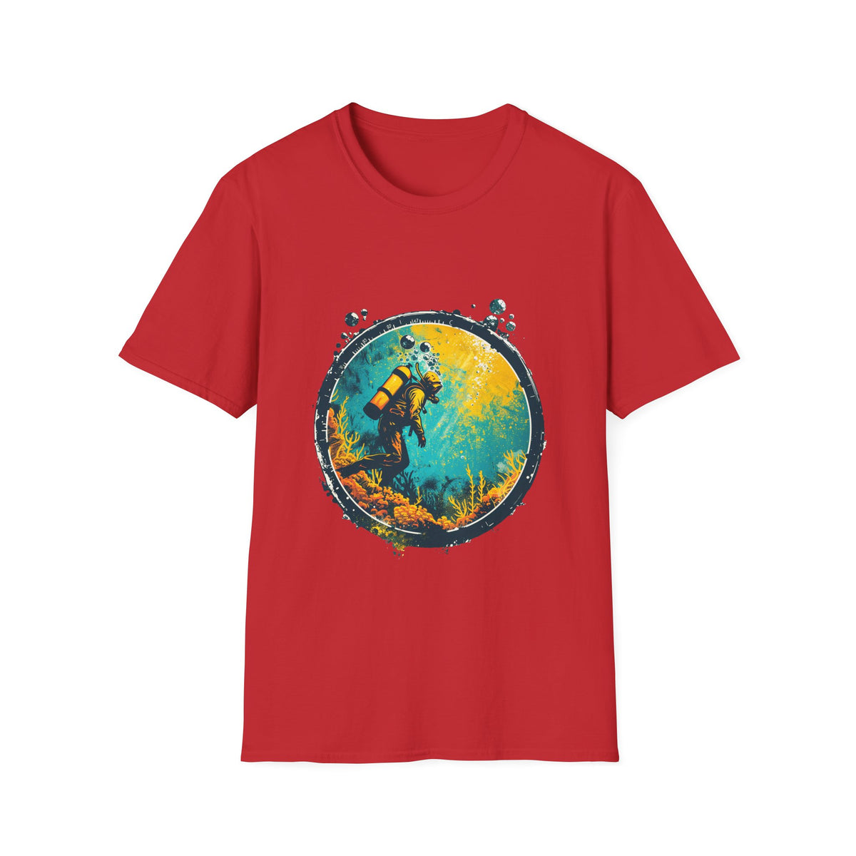 🤿 Dive into Adventure – Scuba Diving Sports T-Shirt, Unisex, Colors ⚫🔵🔴🟠🟡⚪