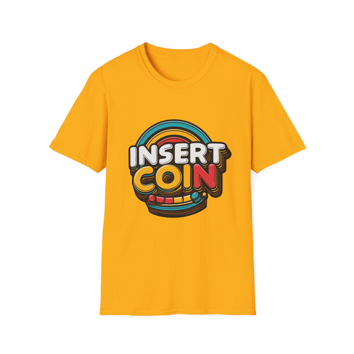 🕹️ Inset Coin for Extra Life Graphic T-Shirt, Unisex, Colors ⚫🔵🔴🟡⚪