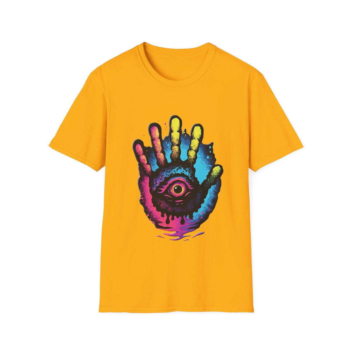 ✋ Mystical Eye T-Shirt | Sacred Vision Symbol | Unisex, Colors ⚫🔵🔴🟠🟡⚪