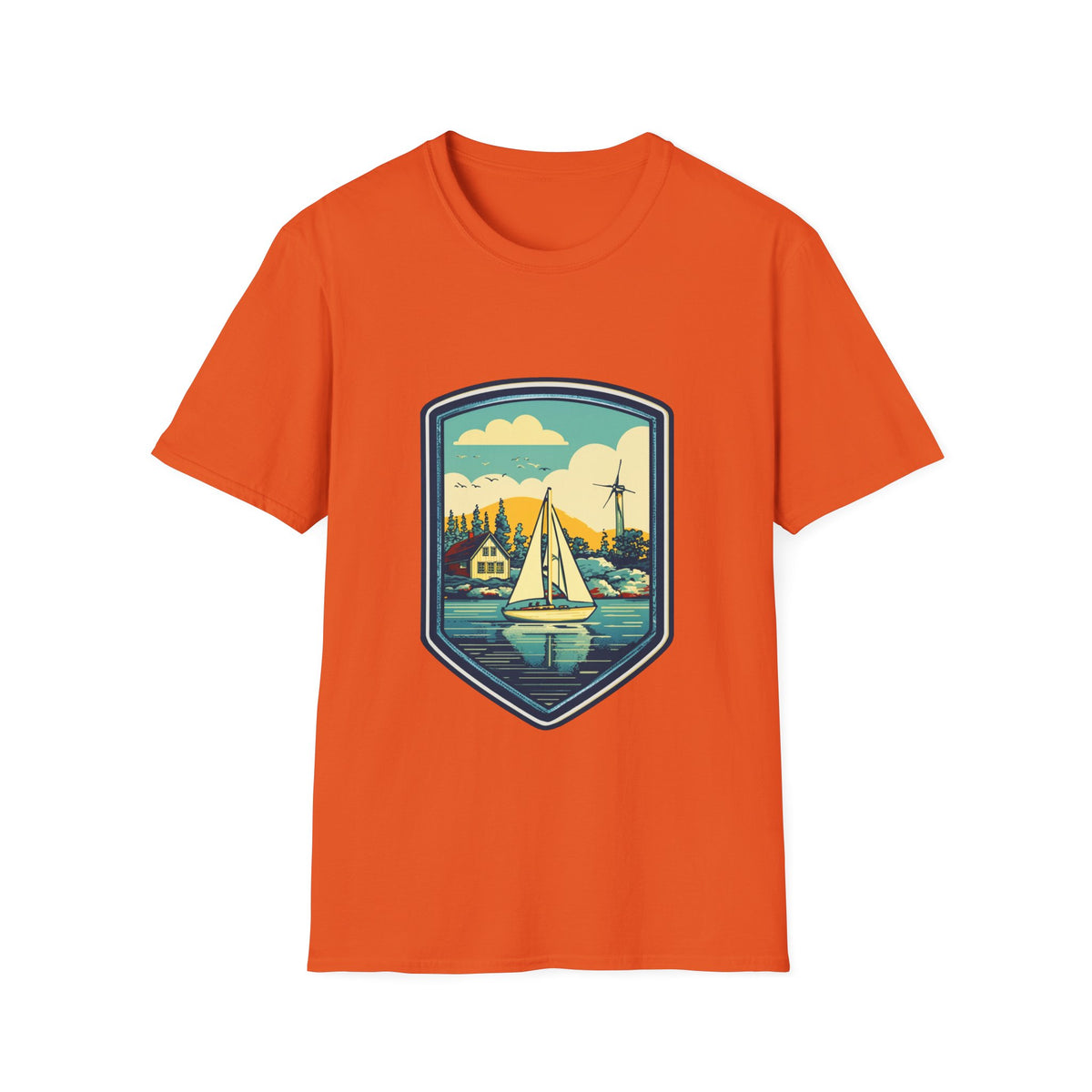 ⛵ Peaceful Sports T-Shirt, Unisex, Colors ⚫🔵🔴🟠🟡⚪