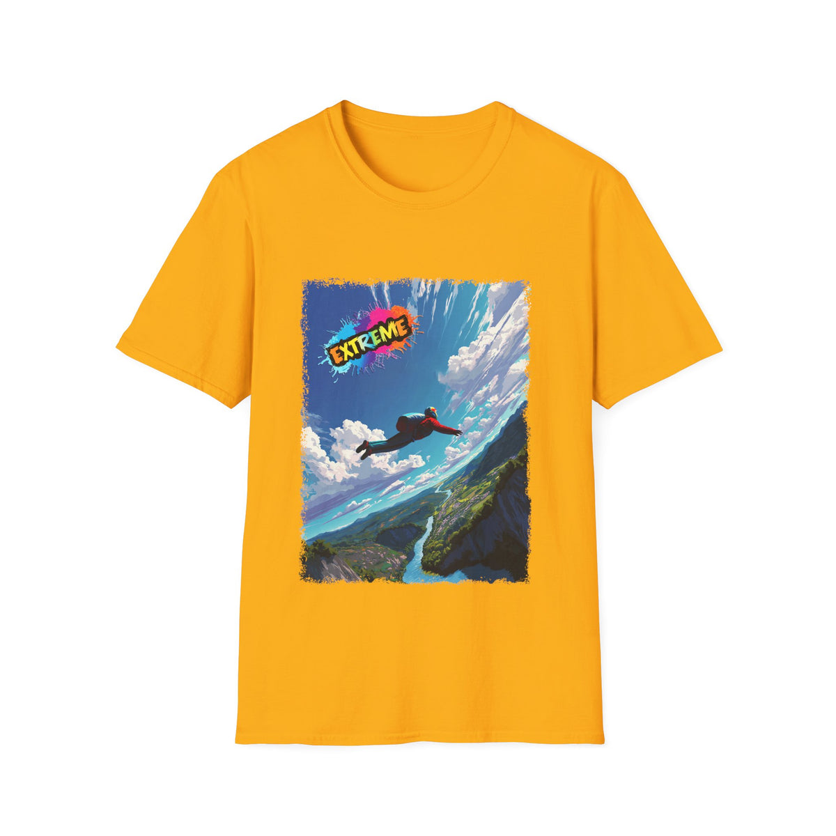 🪂 Extreme BASE Jumping – Defy Gravity Sports T-Shirt, Unisex, Colors ⚫🔵🔴🟡⚪
