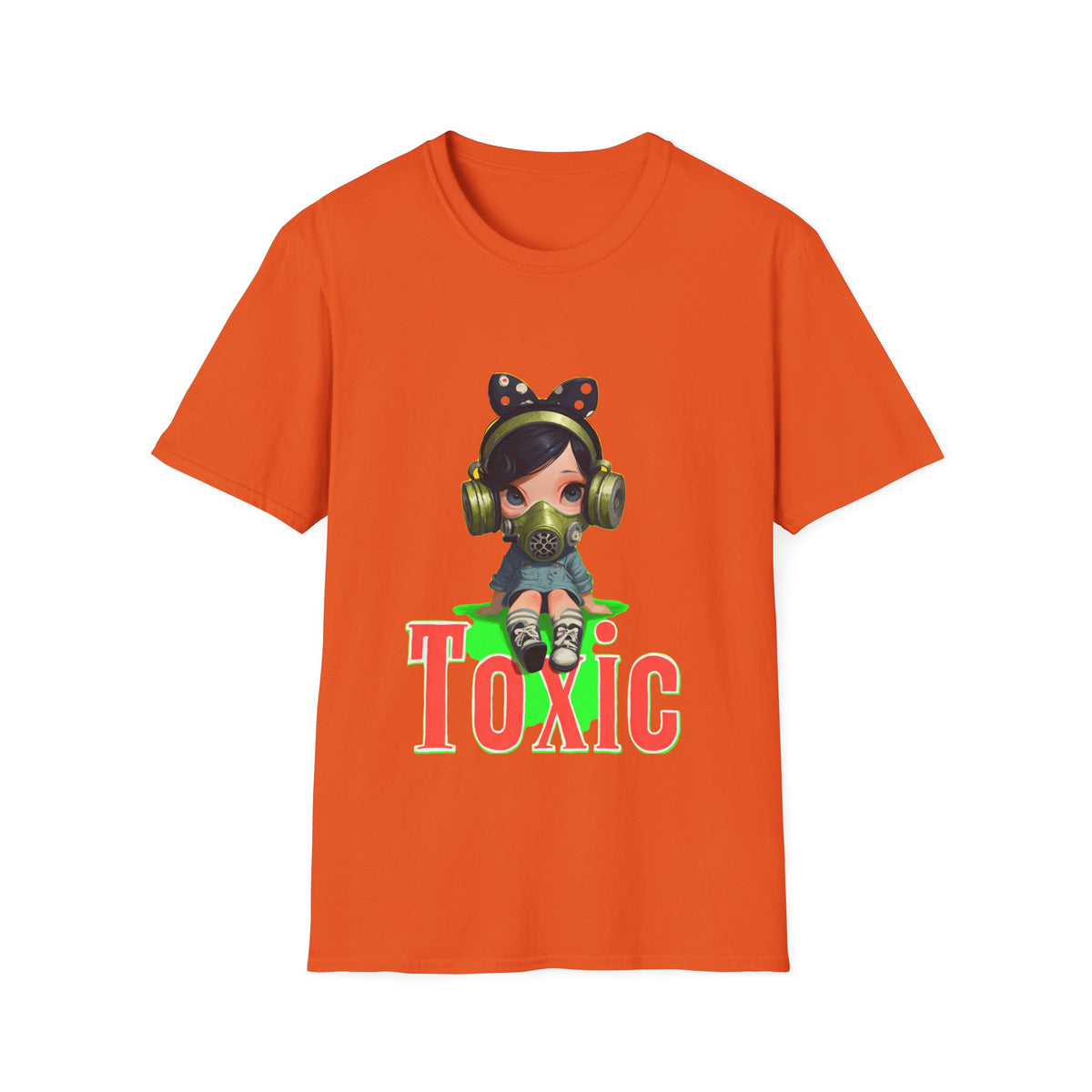 ☢️ Cute Toxic Girl – Chaos Graphic T-Shirt, Unisex, Colors ⚫🔵🔴🟠🟡⚪