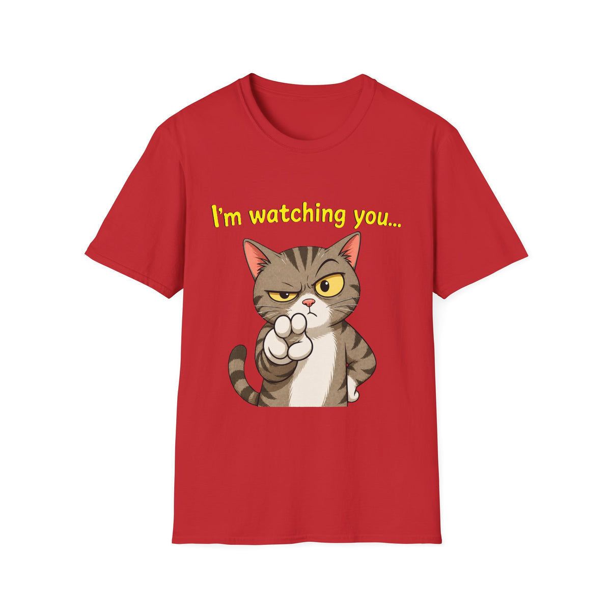 👀 Funny T-Shirt - I’m Watching You, Unisex, Colors ⚫🔵🔴🟠🟡⚪