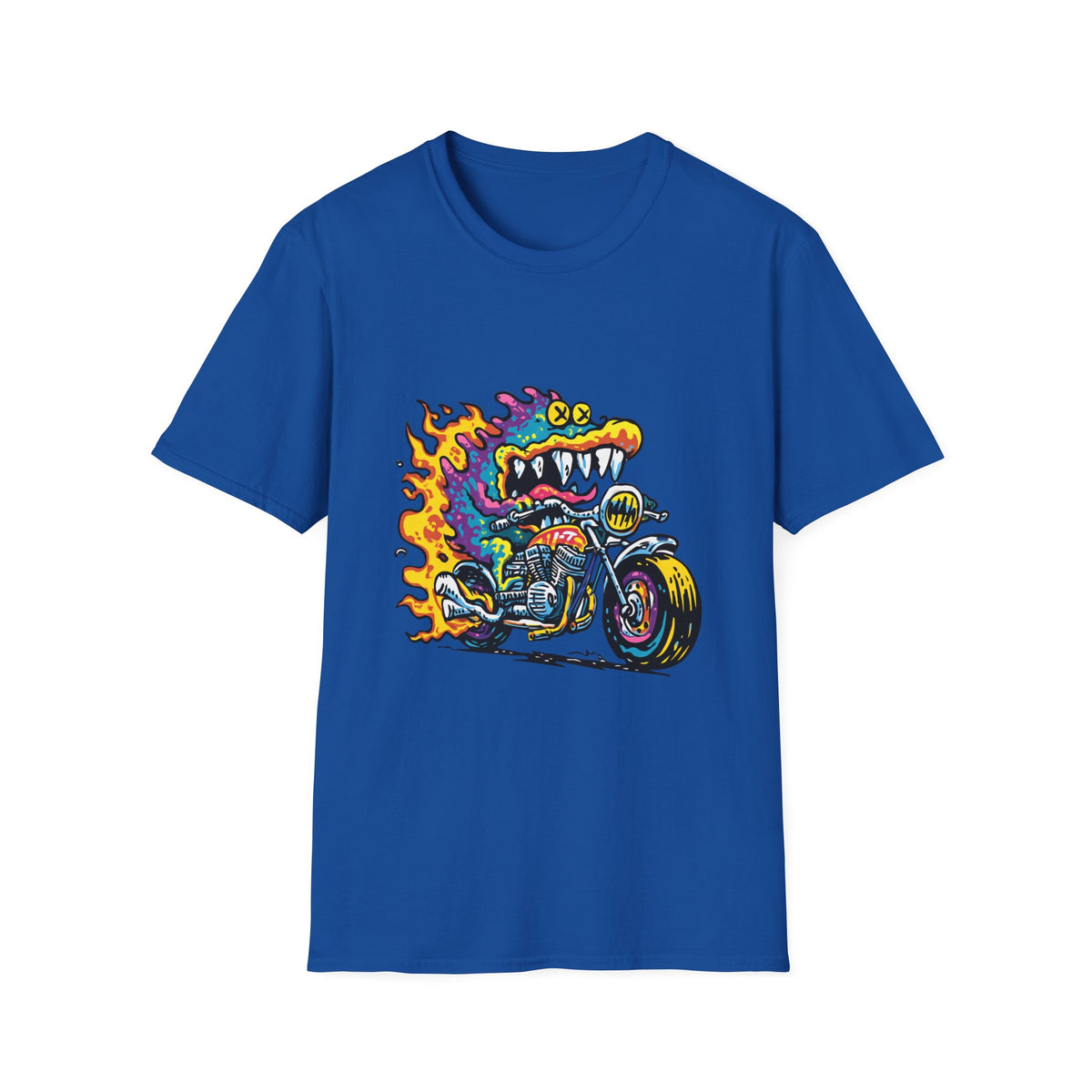 🚴 Cartoon Bike Rider T-Shirt – Fun Cycling Bike Lovers, Unisex, Colors ⚫🔵🔴🟠🟡⚪