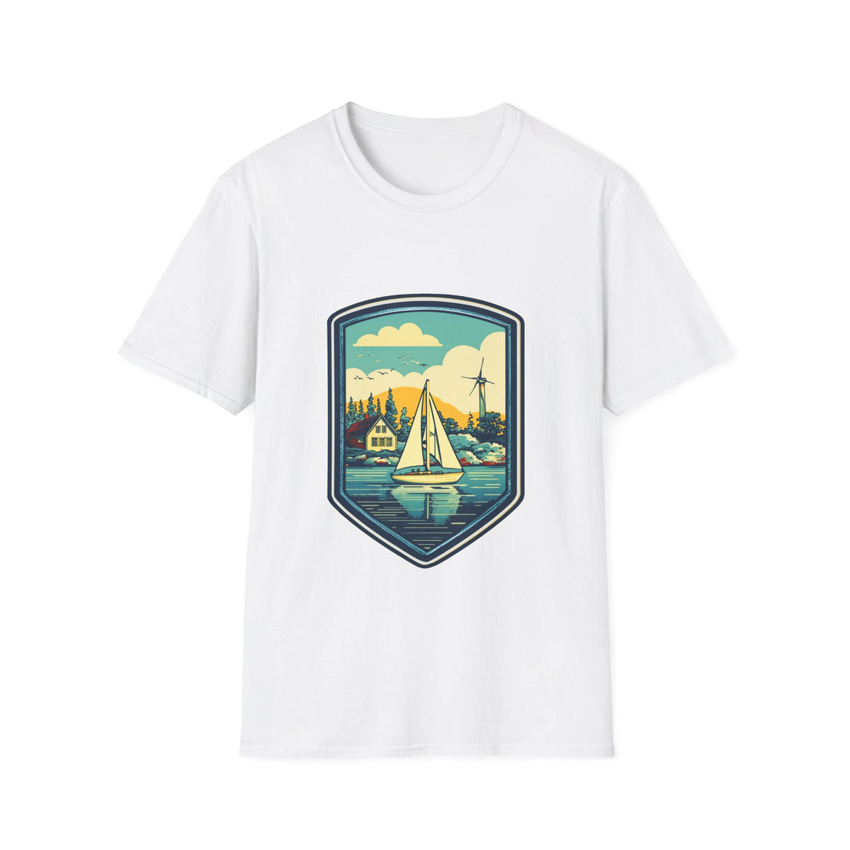 ⛵ Peaceful Sports T-Shirt, Unisex, Colors ⚫🔵🔴🟠🟡⚪