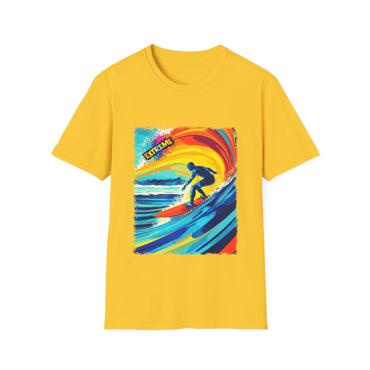 🏄  Surf Extreme Style – Ride the Wave, Sports T-Shirt, Unisex, Colors ⚫🔵🔴🟡⚪