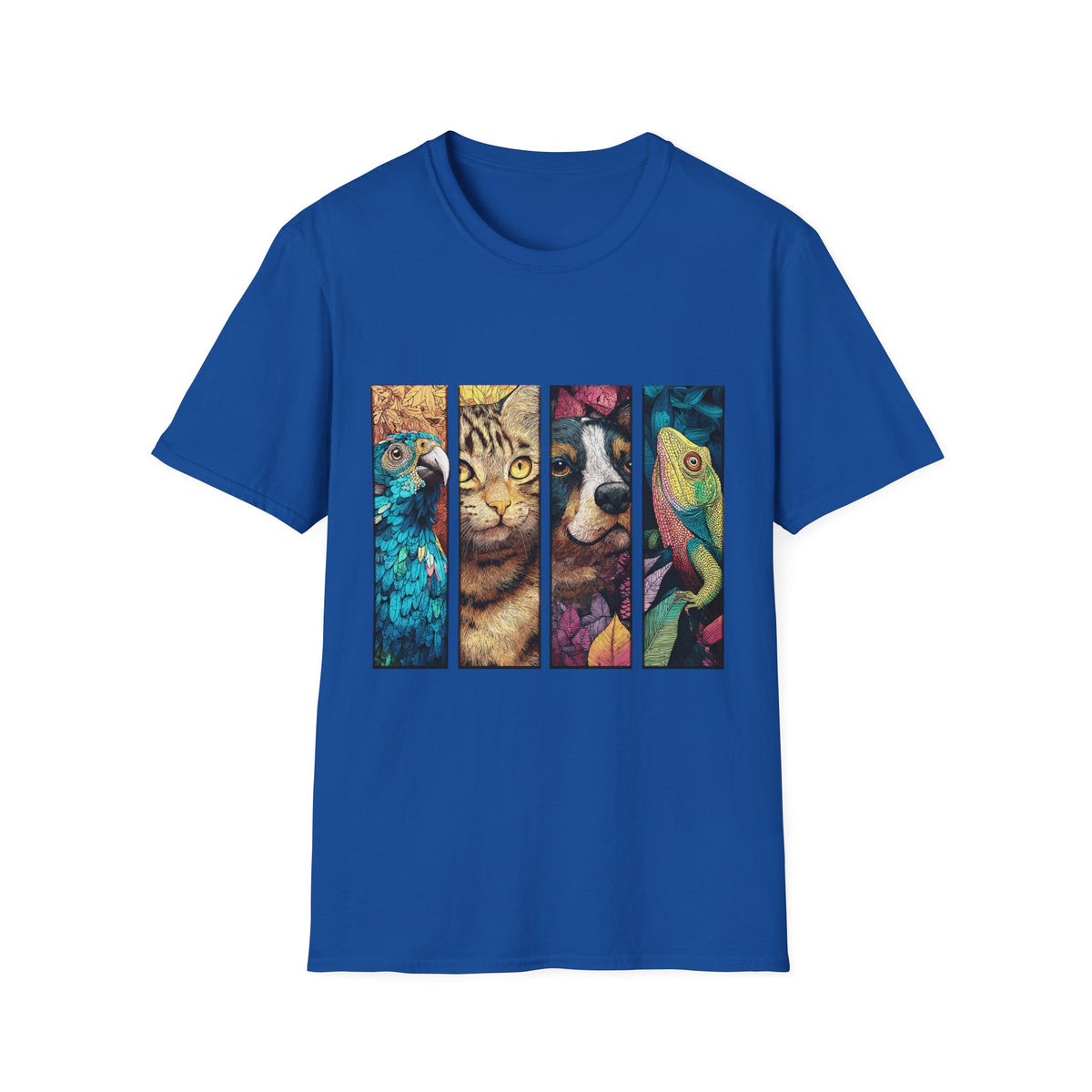 🐾 Pet Lovers Collage T-Shirt – Cute Pets Graphic Tee Animal Lover, Unisex, Colors ⚫🔵🔴🟢🟠🟡⚪