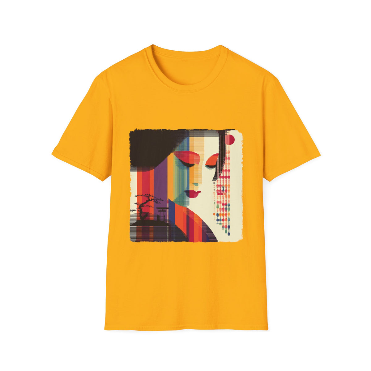 🎎 Traditional Japanese Art T-Shirt | Elegant Kyoto-Inspired Graphic Tee, Unisex, Colors ⚫🔵🔴🟡⚪