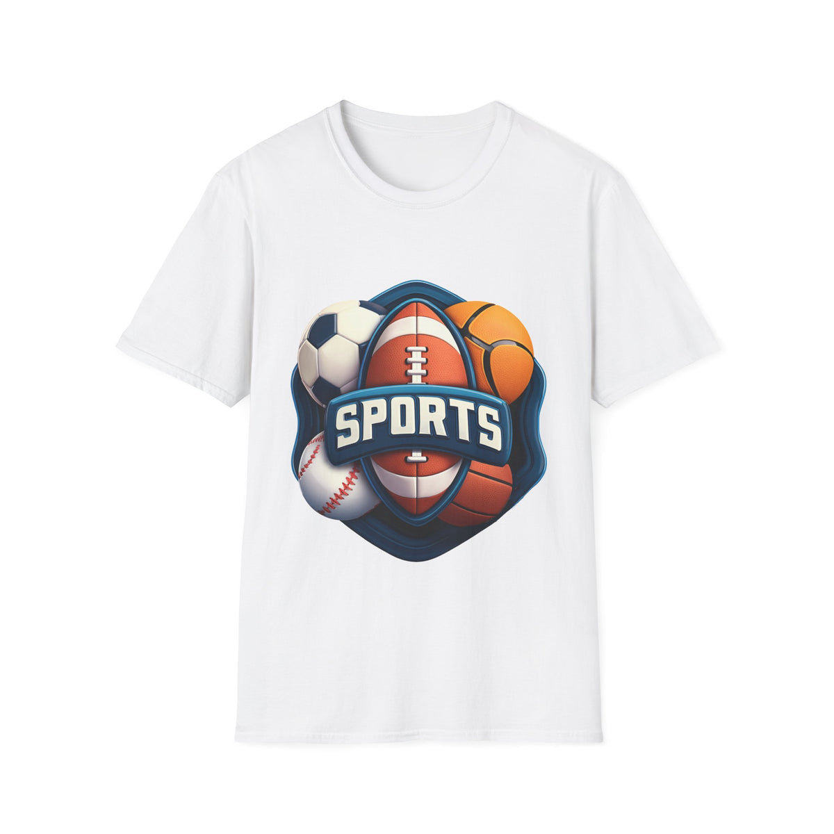 🏈 Performance Sports T-Shirt – Athletic Fit Training, Unisex, Colors ⚫🔵🔴🟠🟡⚪