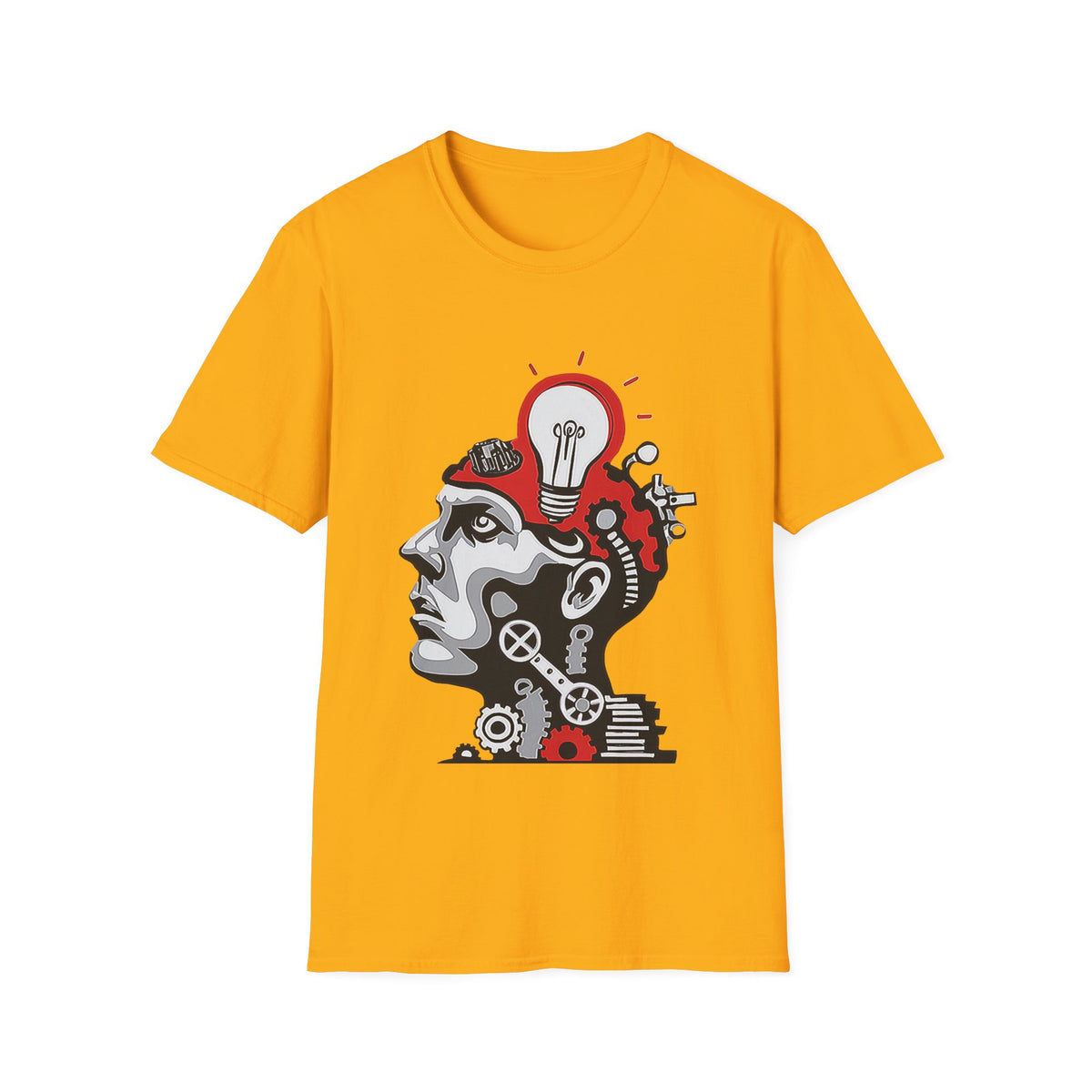 💡 Creative Mind Graphic T-Shirt, Unisex, Colors ⚫🔵🔴🟡⚪