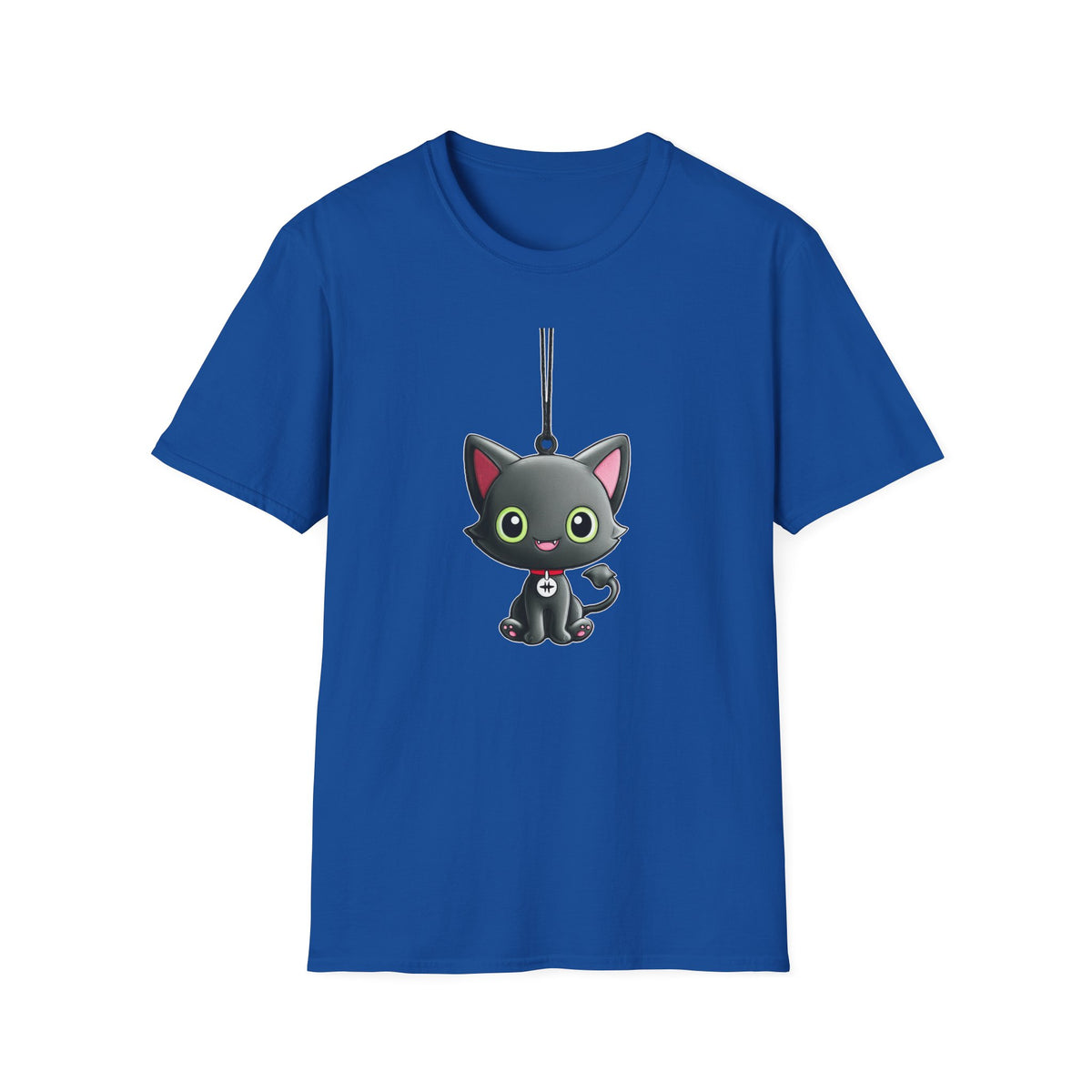 😻 Cat Necklace Graphic T-Shirt – Cute Feline Lover Tee, Unisex, Colors ⚫🔵🔴🟡⚪
