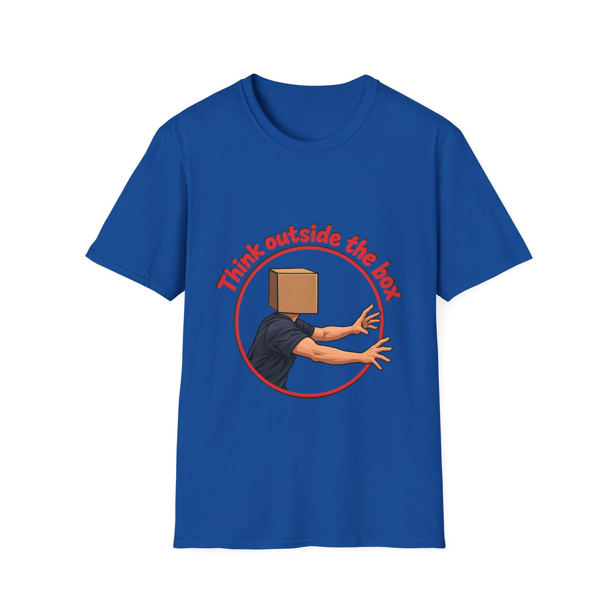 📦 Think Outside the Box – Creative Mindset Graphic T-Shirt, Unisex, Colors ⚫🔵🔴🟢🟡⚪