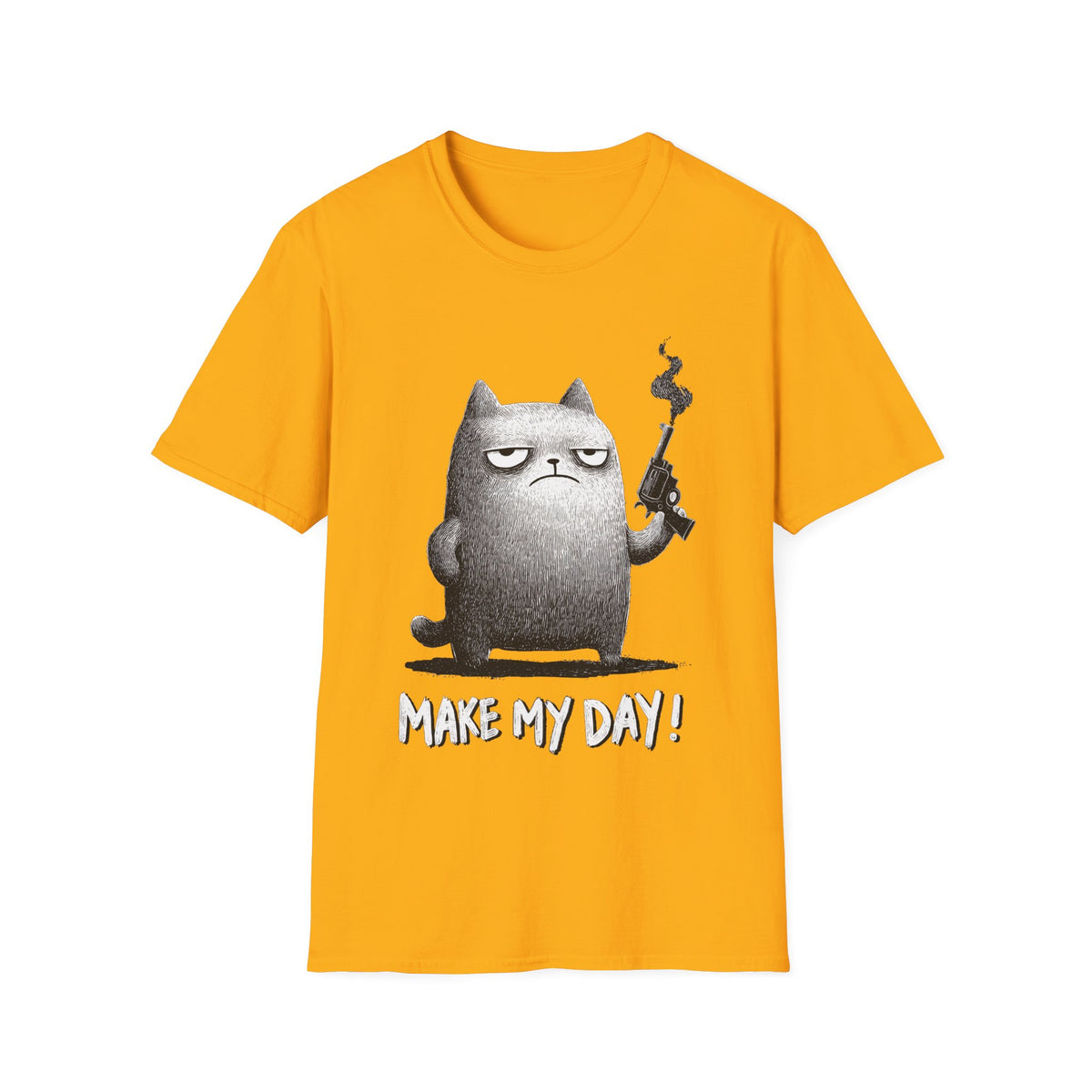 🔭 Funny T-Shirt - Armed & Adorable – Tactical Kitty Graphic Tee, Unisex, Colors ⚫🔵🔴🟡⚪