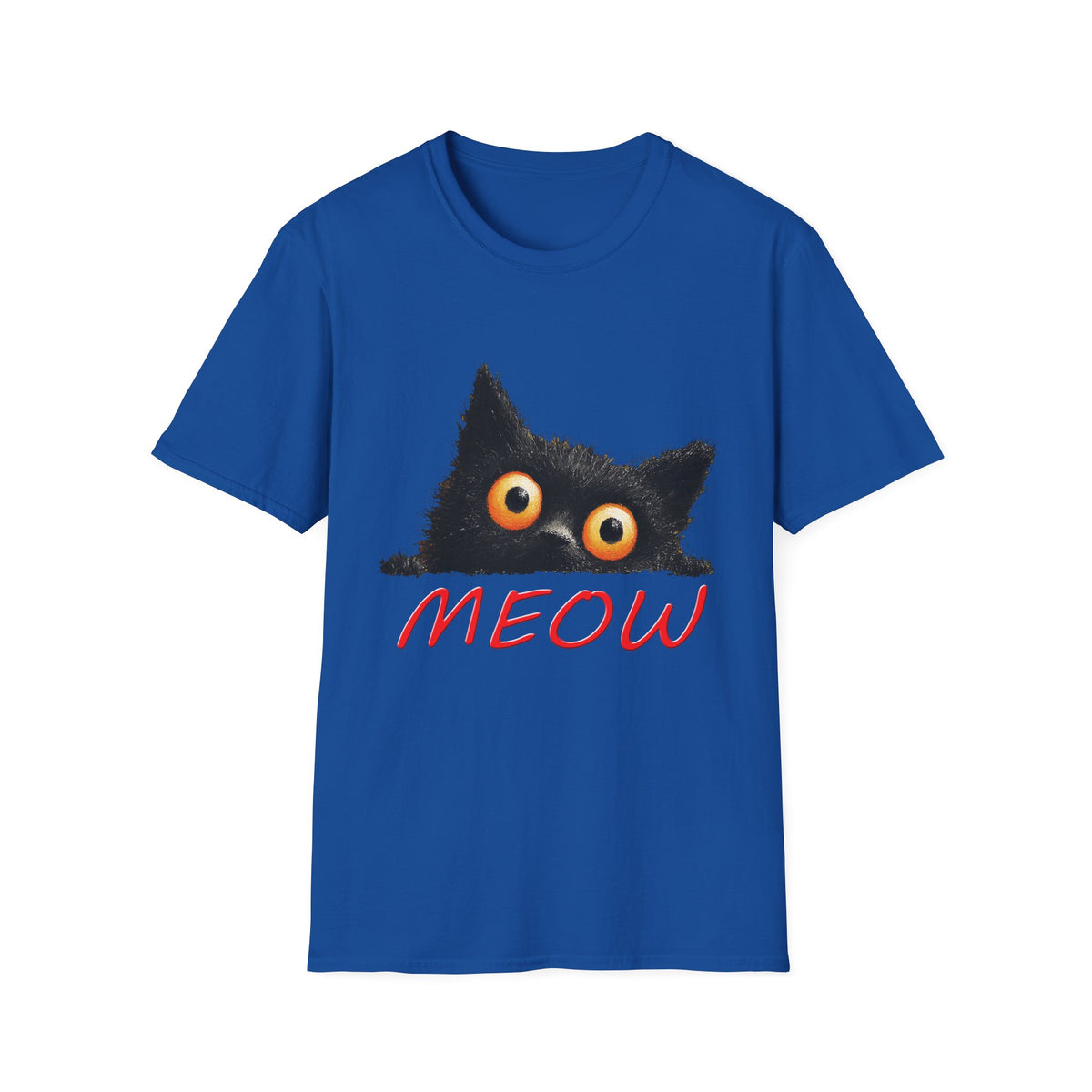 🐱 Curious Kitty T-Shirt, Unisex, Colors ⚫🔵🔴🟢🟠🟡⚪