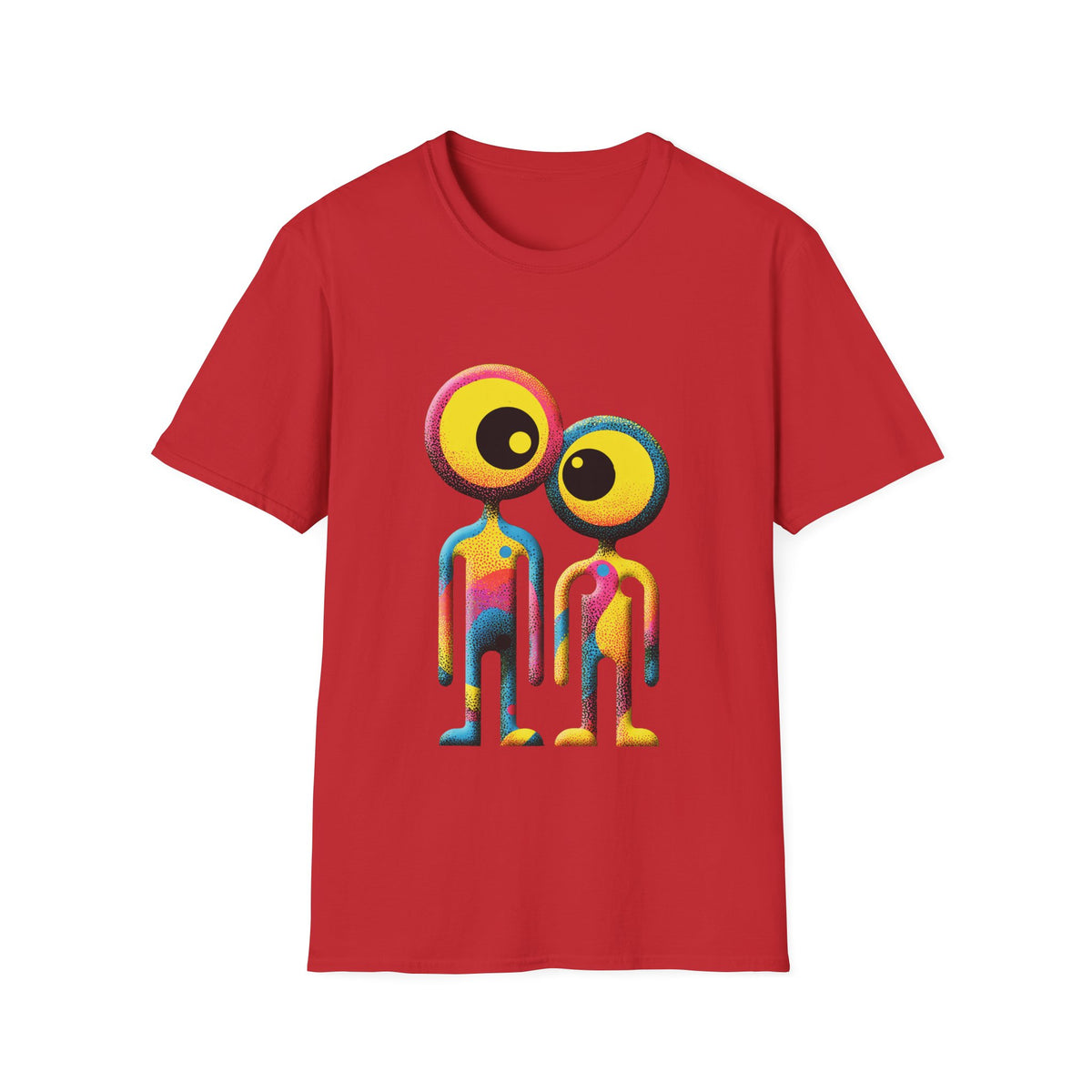 ❤️ Dot Lovers T-Shirt – Minimalist Design Tee, Unisex, Colors ⚫🔵🔴🟠🟡⚪