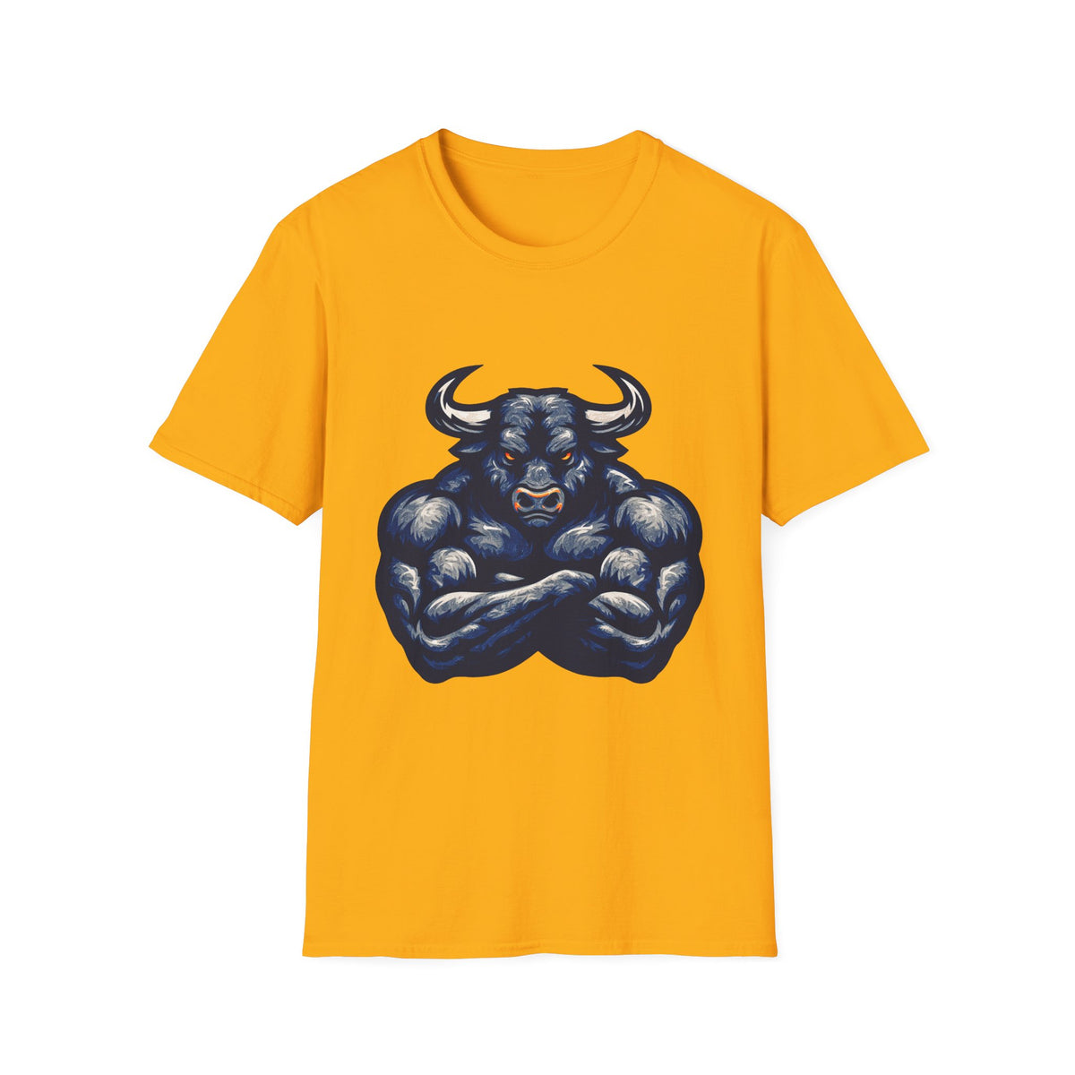 🐃 Built Different T-Shirt: The Bull Has Entered the Gym, Unisex, Colors ⚫🔵🔴🟠🟡⚪