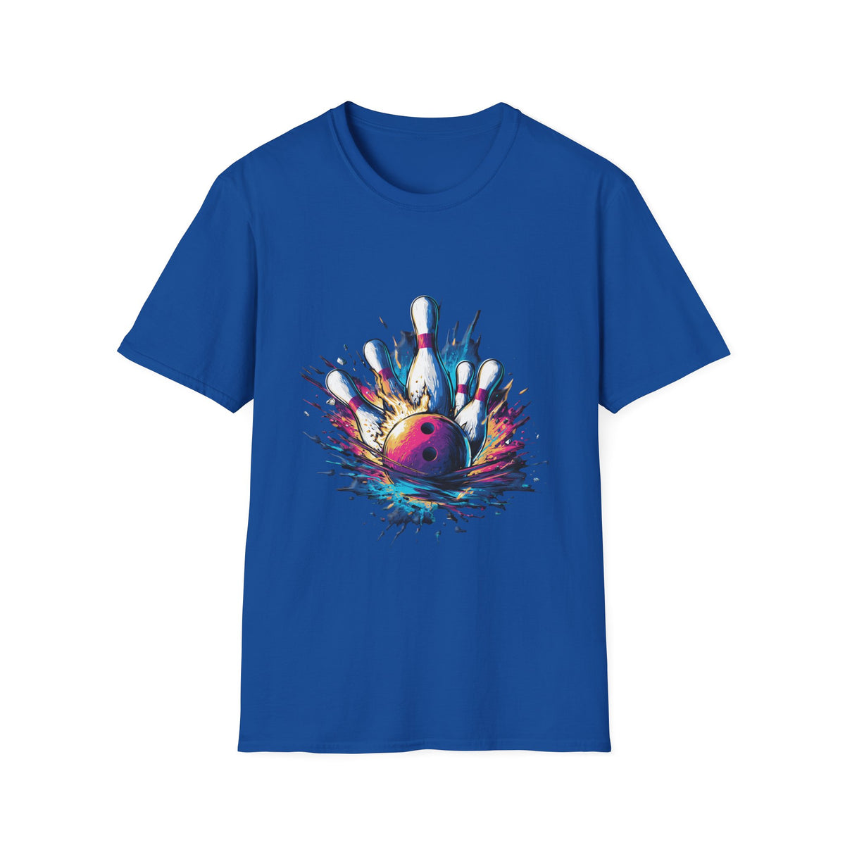 🎳 Strike in Motion Bowling Sports T-Shirt, Unisex, Colors ⚫🔵🔴🟡⚪