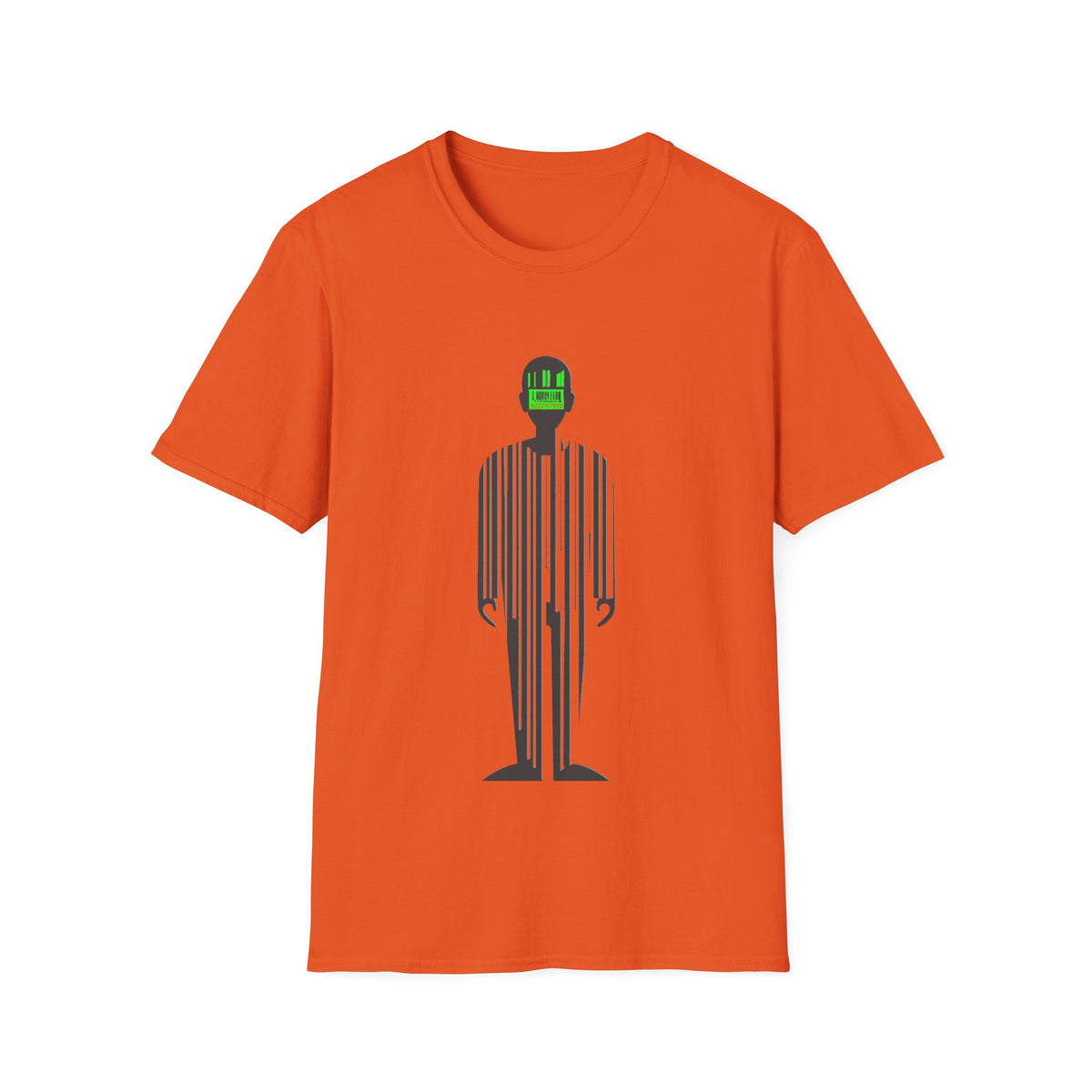📊 Barcode Human – Society Graphic T-Shirt, Unisex, Colors ⚫🔵🔴🟡⚪