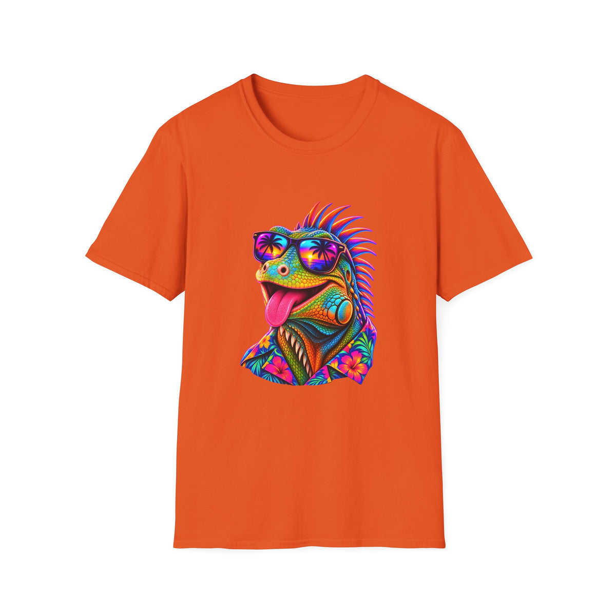 🦎 Tropical Lizard T-Shirt, Unisex, Colors ⚫🔵🔴🟢🟠🟡⚪