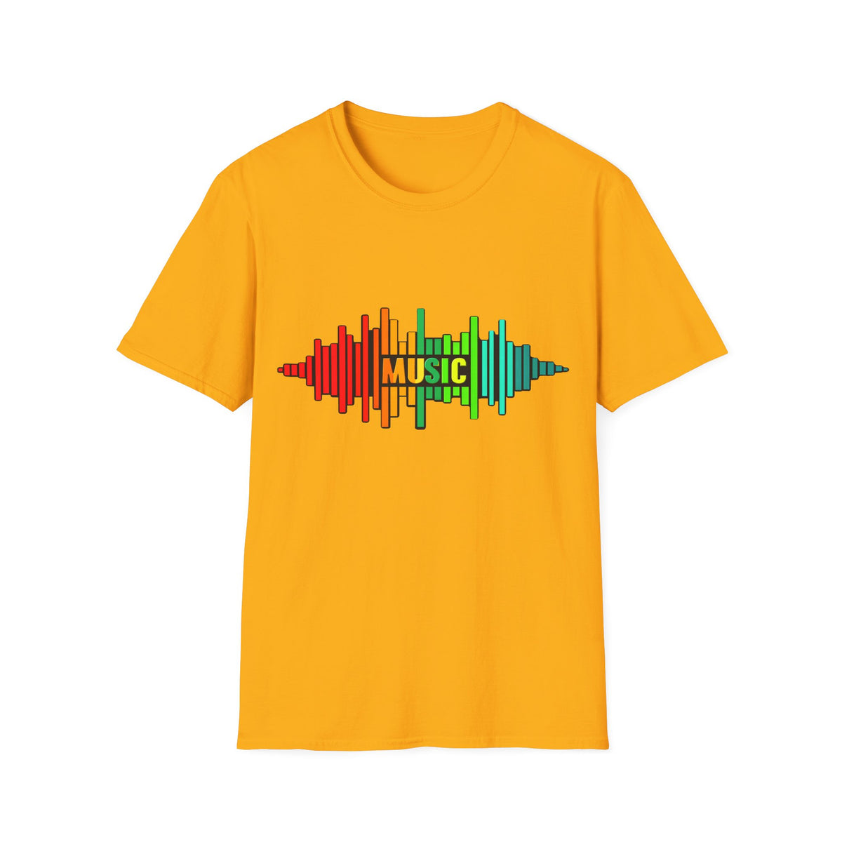 🎵 Music Equalizer T-Shirt, Unisex, Colors ⚫🔵🔴🟡⚪