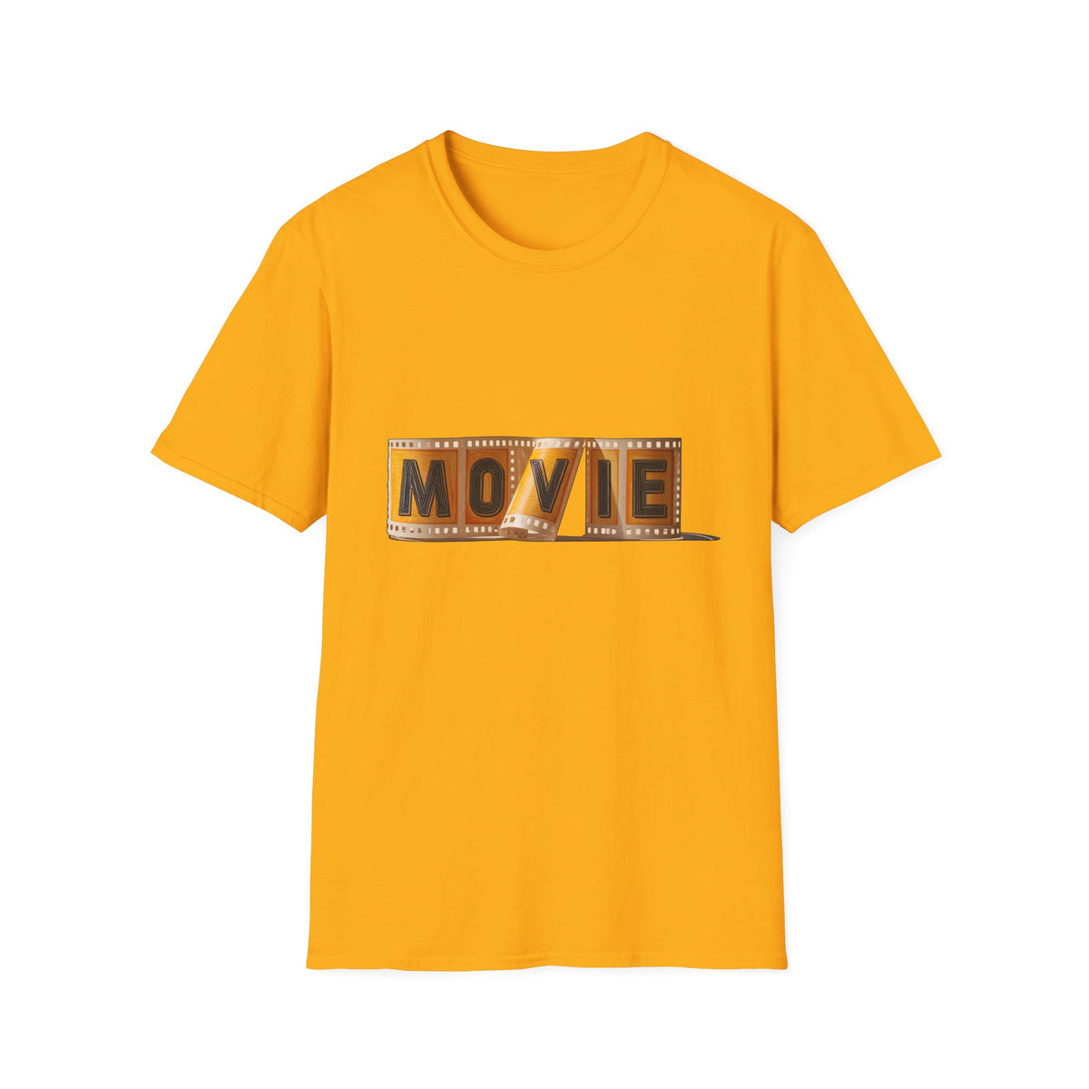 🎞️ MOVIE Film Reel T-Shirt – Vintage Cinema Lover, Unisex, Colors ⚫🔵🔴🟡⚪