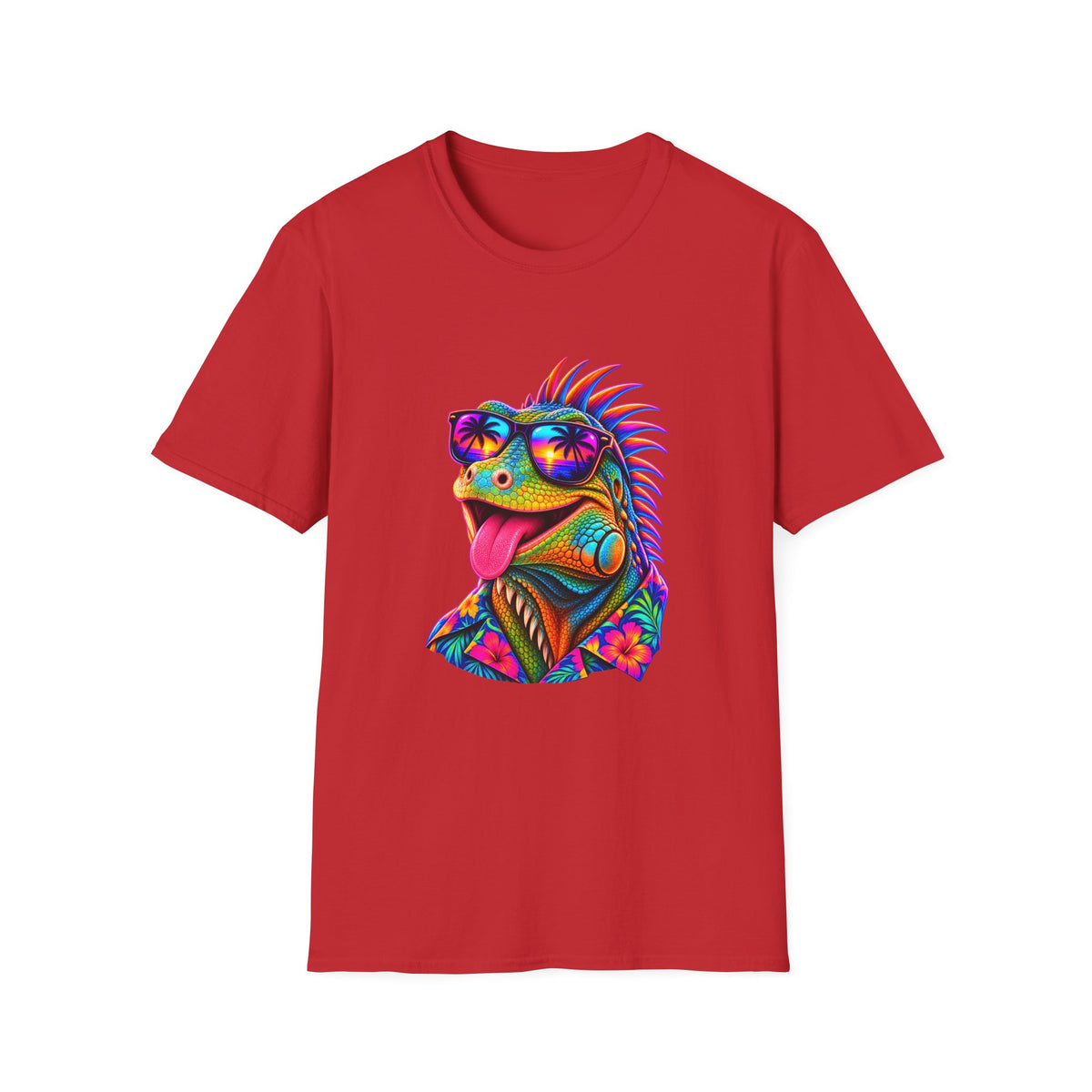 🦎 Tropical Lizard T-Shirt, Unisex, Colors ⚫🔵🔴🟢🟠🟡⚪