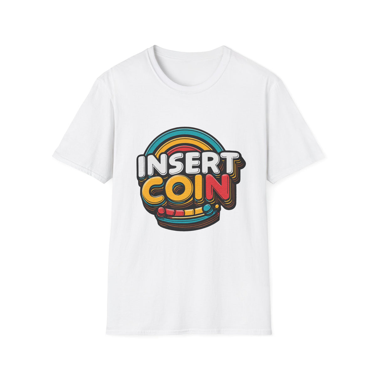 🕹️ Inset Coin for Extra Life Graphic T-Shirt, Unisex, Colors ⚫🔵🔴🟡⚪