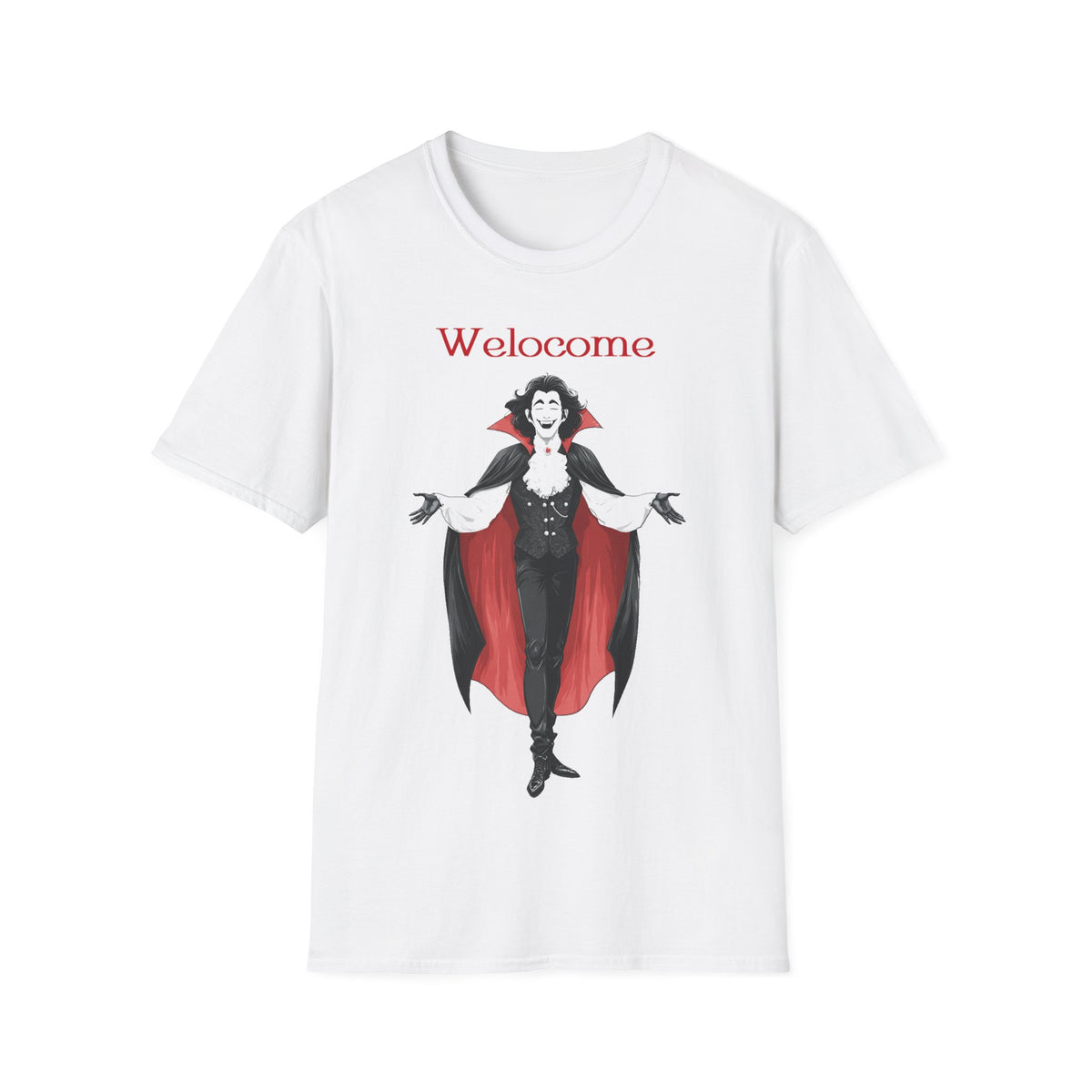 👹 Dracula Gothic T-Shirt – Dark Vampire Graphic T-Shirt, Unisex, Colors ⚫🔵🟢🟠🟡⚪