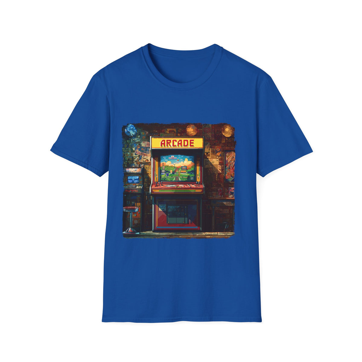 👾 Retro Arcade Gamer T-Shirt – Classic Gaming Vibes & 80s Nostalgia, Unisex, Colors ⚫🔵🔴🟠🟡⚪