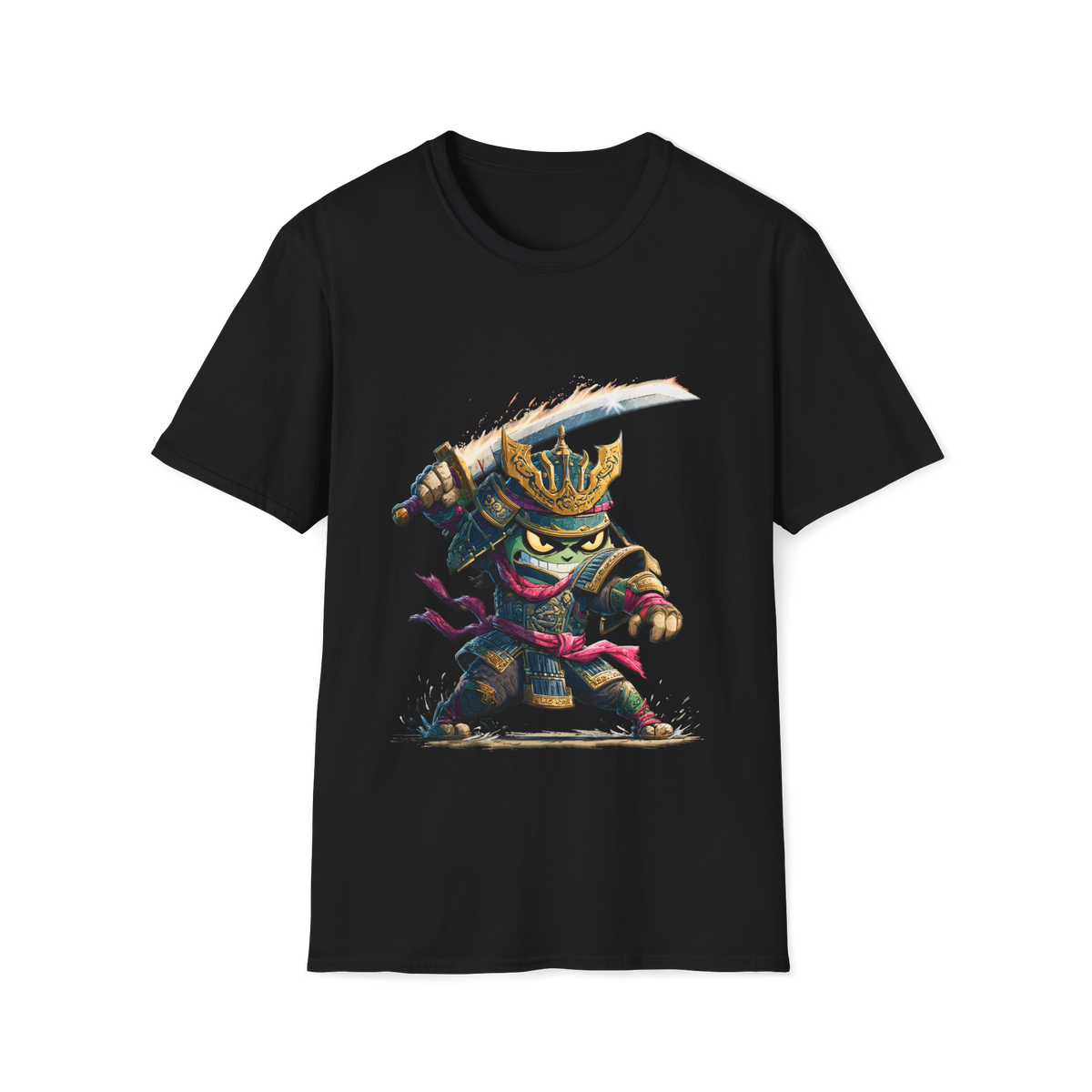 🐱‍👤 Shadow Samurai Warrior T-Shirt – Japanese Art Style, Unisex, Colors ⚫🔵🔴🟠🟡⚪