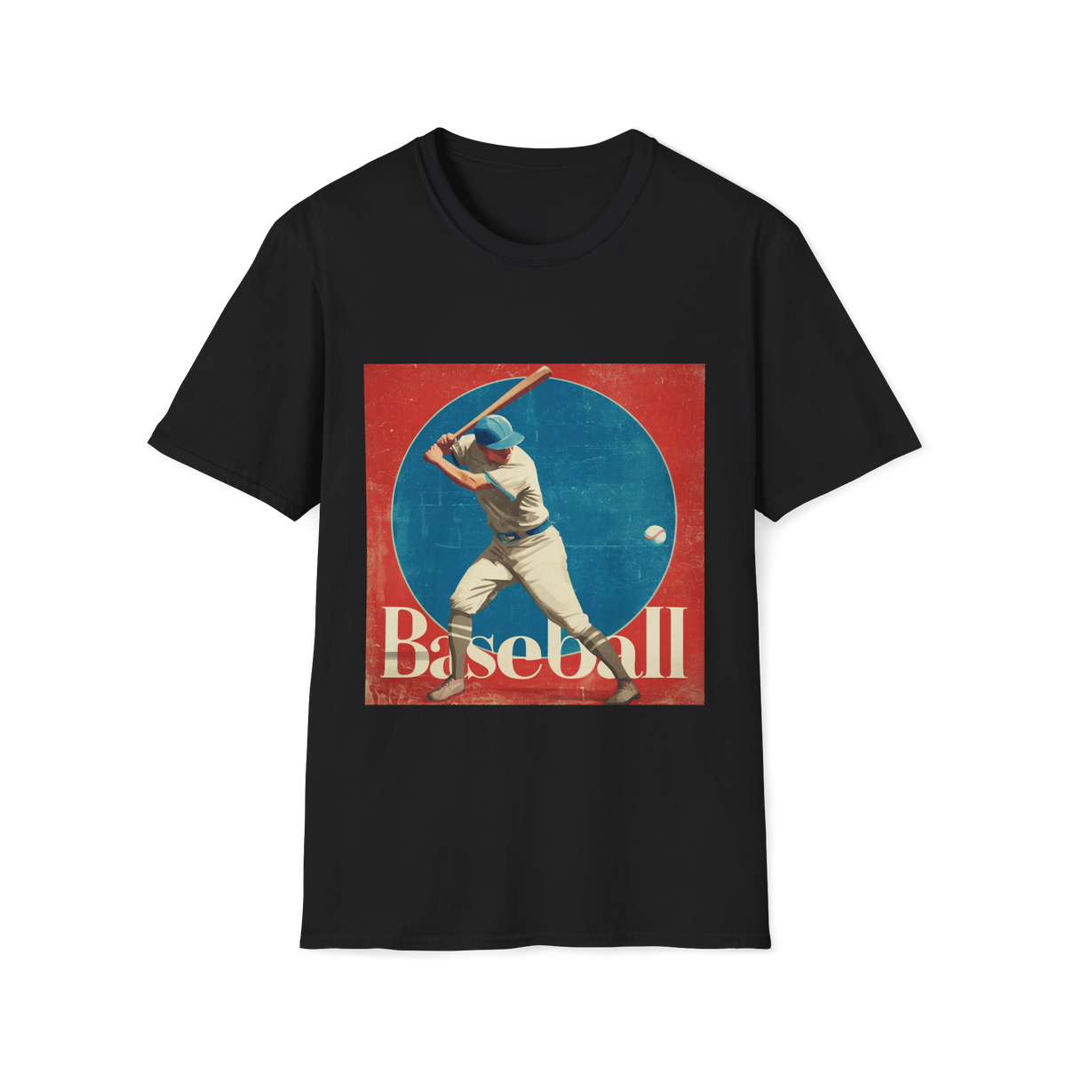 ⚾ Vintage Baseball Player | Old School Baseball Fan Gift, Sports T-Shirt, Unisex, Colors ⚫🔵🔴🟠🟡⚪