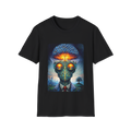 🤯 Atom Head – Surreal Streetwear Graphic Tee, Unisex, Colors ⚫🔵🔴🟡⚪