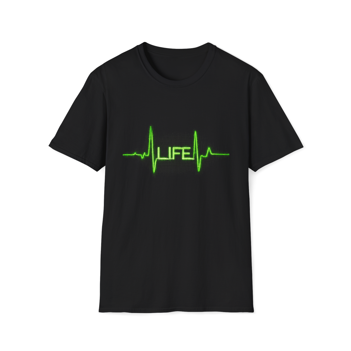 🩺 Life's Pulse T-Shirt – Minimalist ECG Line Graphic Tee, Unisex, Colors ⚫🔵🔴🟡⚪