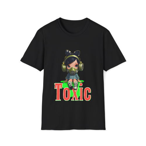 ☢️ Cute Toxic Girl – Chaos Graphic T-Shirt, Unisex, Colors ⚫🔵🔴🟠🟡⚪