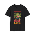 👹 Boss Level Gaming Shirt – Gamer Graphic Tee, Unisex, Colors ⚫🔵🔴🟢🟠🟡⚪