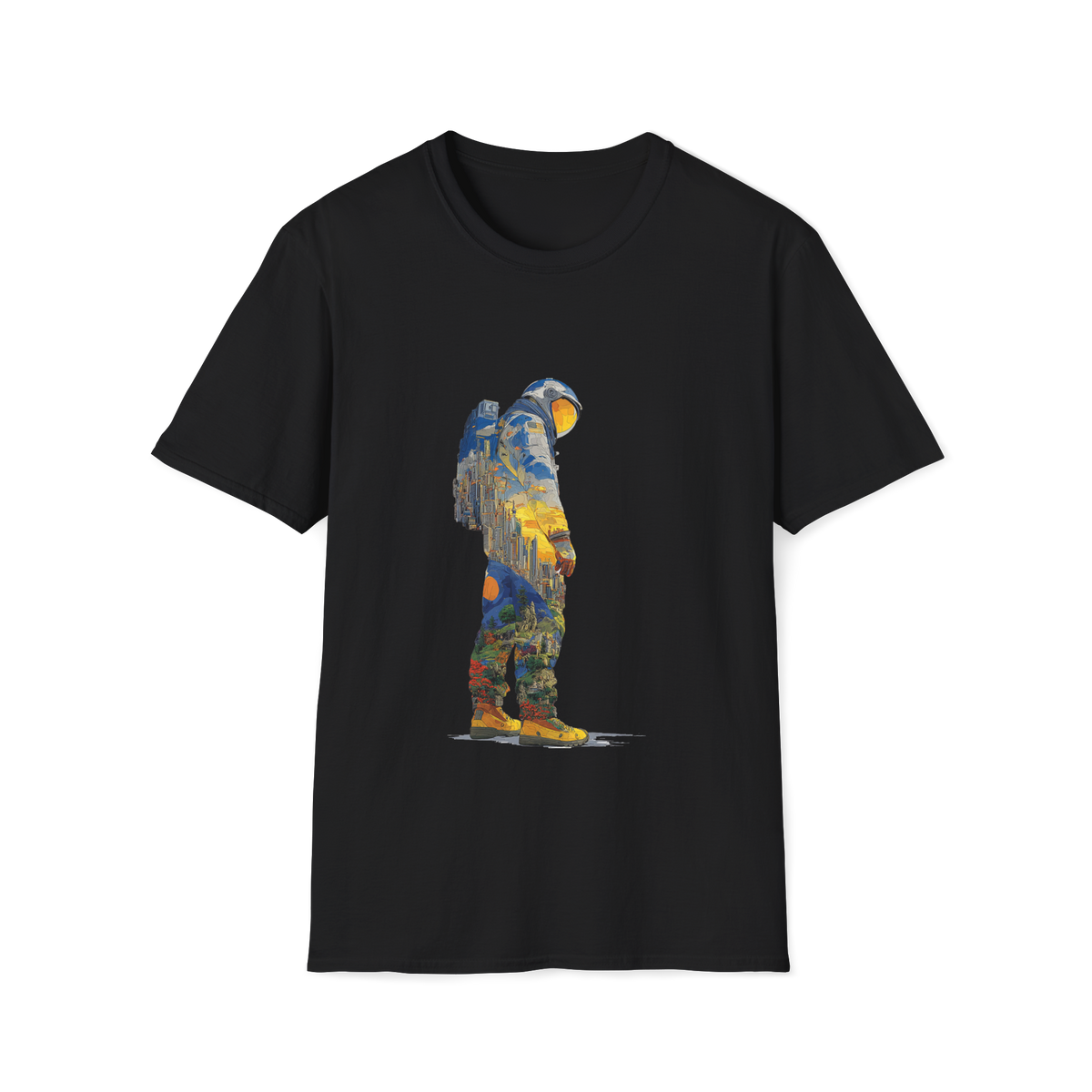 👨‍🚀 Astronaut Space Explorer T-Shirt | Cosmic Adventure Graphic Tee, Unisex, Colors ⚫🔵🔴🟡⚪