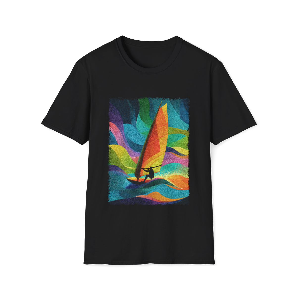 🏄 Ride the Wind – Windsurfing Adventure Sports T-Shirt, Unisex, Colors ⚫🔵🔴🟠🟡⚪