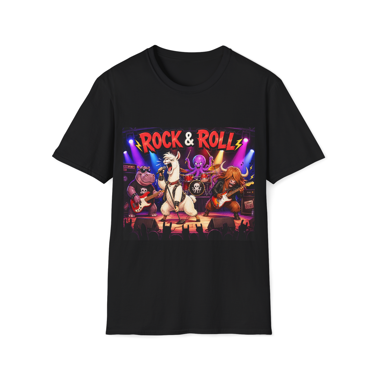 🐺 Funny Wildlife Rock Legends – The Jungle Jams Tour T-Shirt, Rock!, Unisex, Colors ⚫🔵🔴🟠🟡⚪