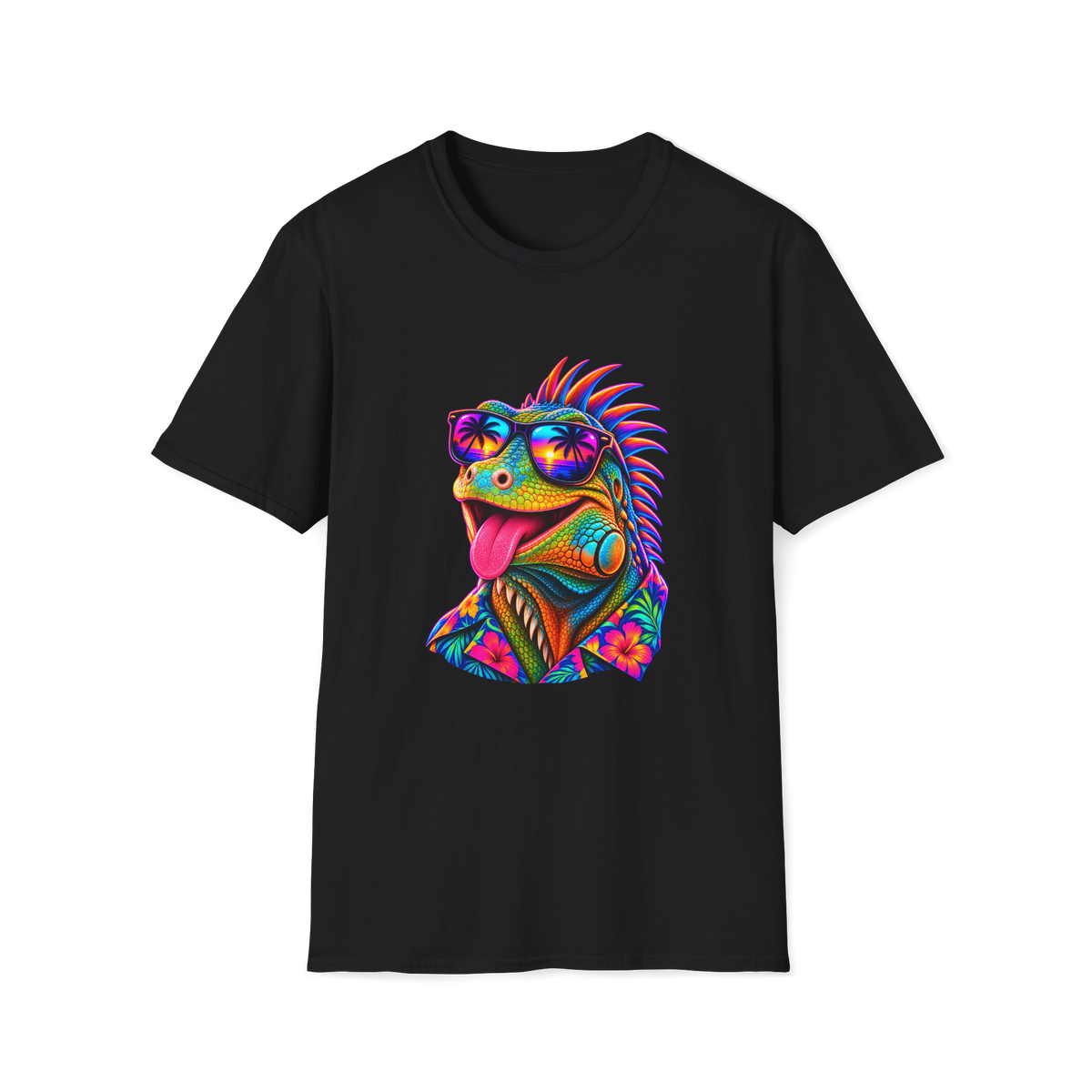 🦎 Tropical Lizard T-Shirt, Unisex, Colors ⚫🔵🔴🟢🟠🟡⚪