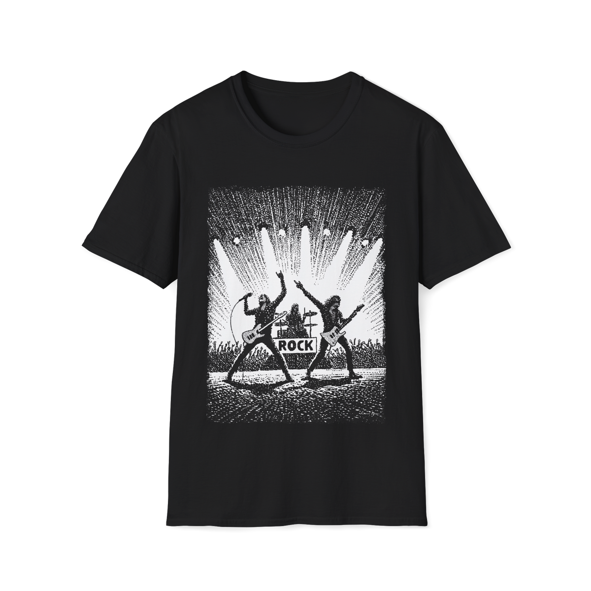 🤘 Rocking on Stage T-Shirt, Unisex, Colors ⚫🔵🔴🟡⚪