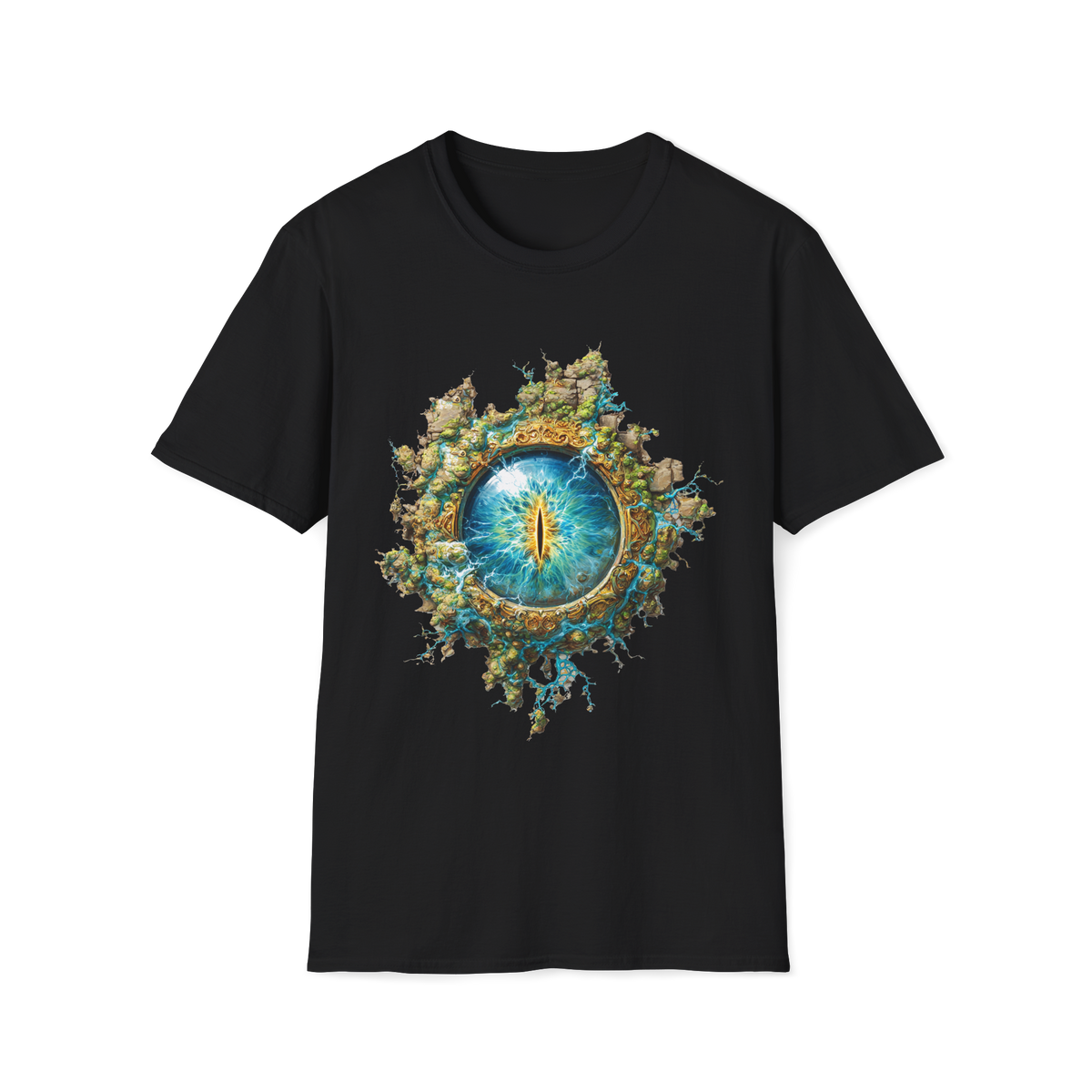 👁️ Mystical All-Seeing Eye T-Shirt – Cosmic Spiritual Vision, Unisex, Colors ⚫🔵🔴🟡⚪