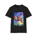 🇺🇸 American Flag T-Shirt | Patriotic USA Shirt | 4th of July Shirt, Unisex, Colors ⚫🔵🔴🟡⚪