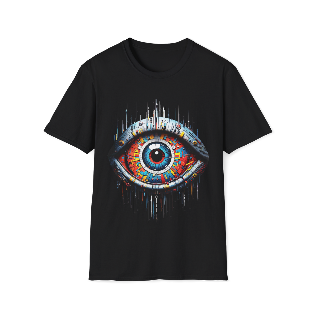 👁️‍🗨️ Futuristic Vision T-Shirt, Unisex, Colors ⚫🔵🔴🟡⚪