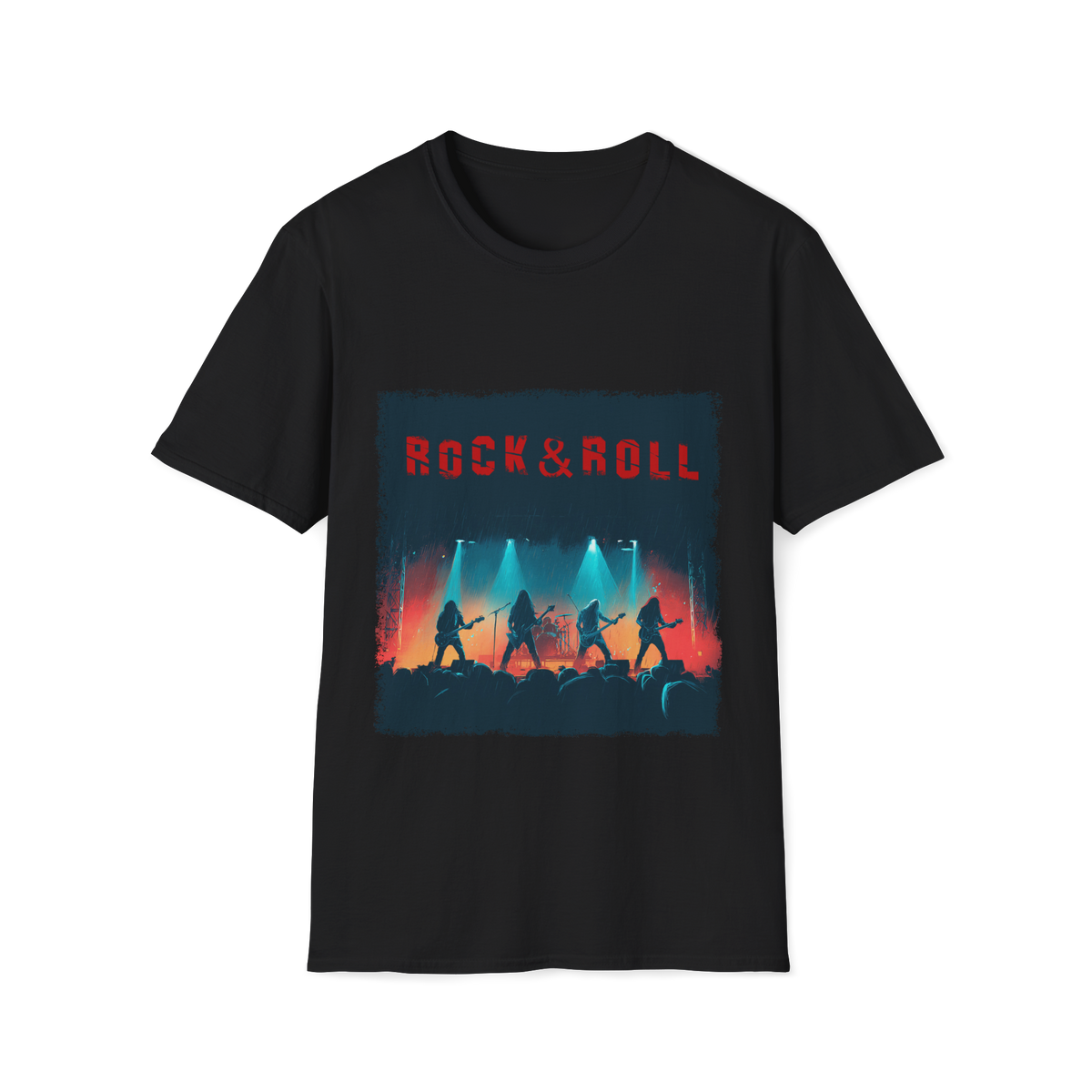 🤘 Rock&Roll Graphic T-Shirt, Unisex, Colors ⚫🔵🔴🟡⚪