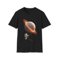 🪐 Grasping Saturn T-Shirt, Unisex, Colors ⚫🔵🔴🟠🟡⚪