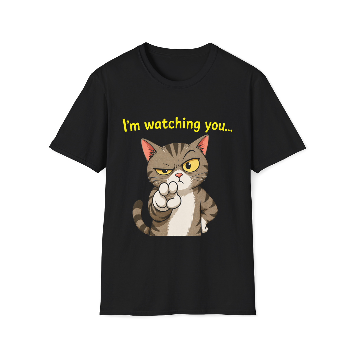 👀 Funny T-Shirt - I’m Watching You, Unisex, Colors ⚫🔵🔴🟠🟡⚪