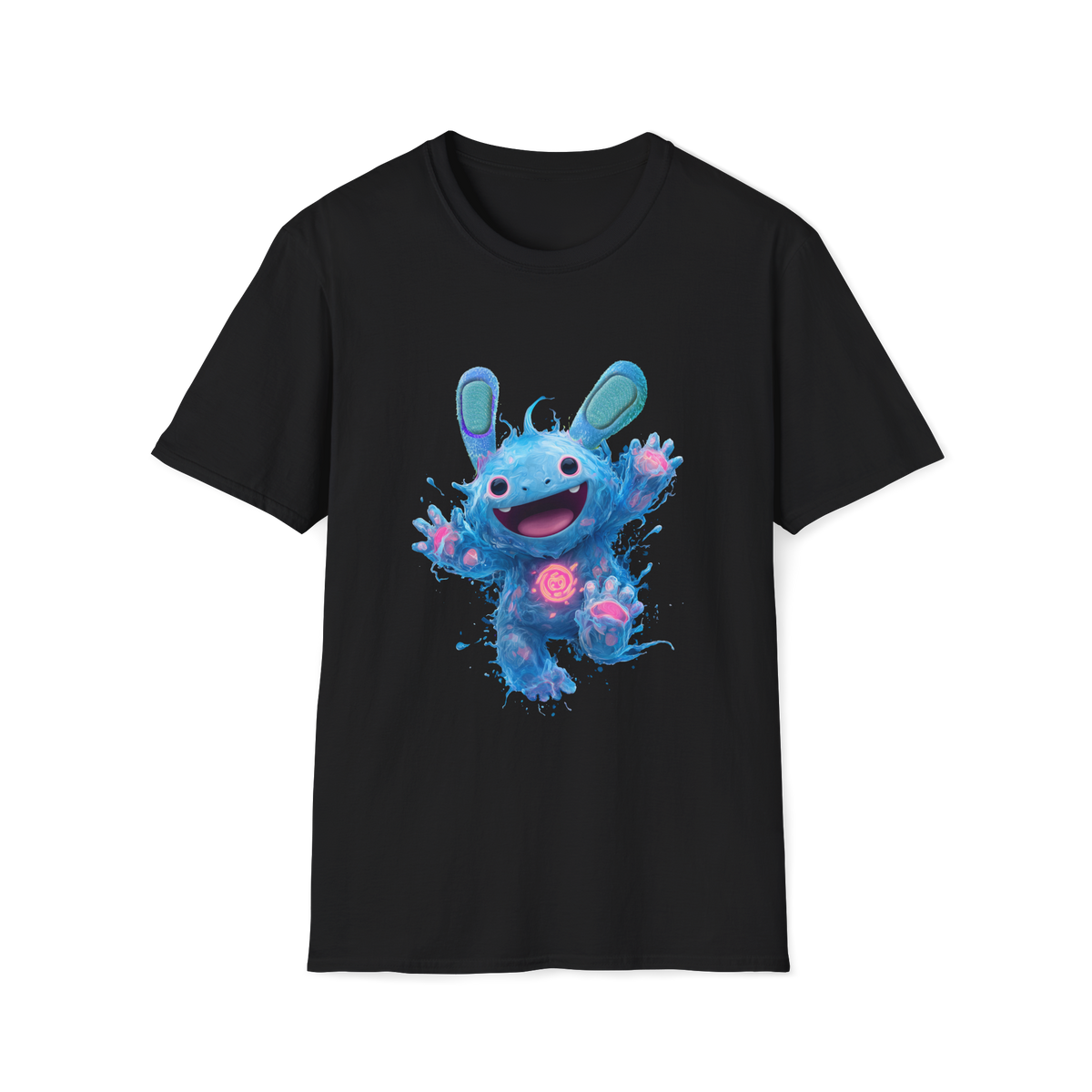 😇 Happy Creature T-Shirt | Cute Funny Monster Tee, Unisex, Colors ⚫🔵🔴🟠🟡⚪